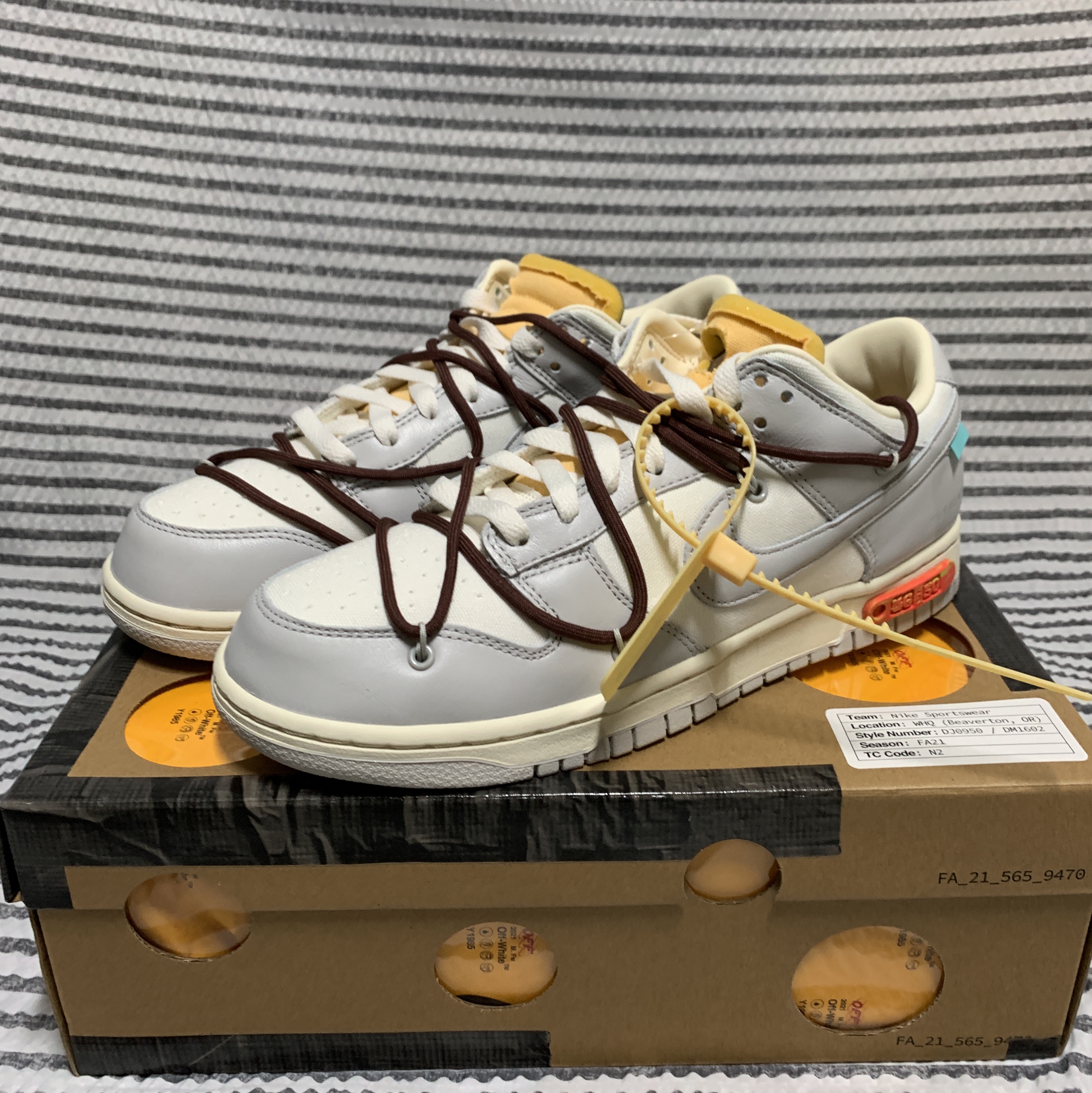 Nike x Off-White Dunk Low The 50 - Lot 46 착용 스타일