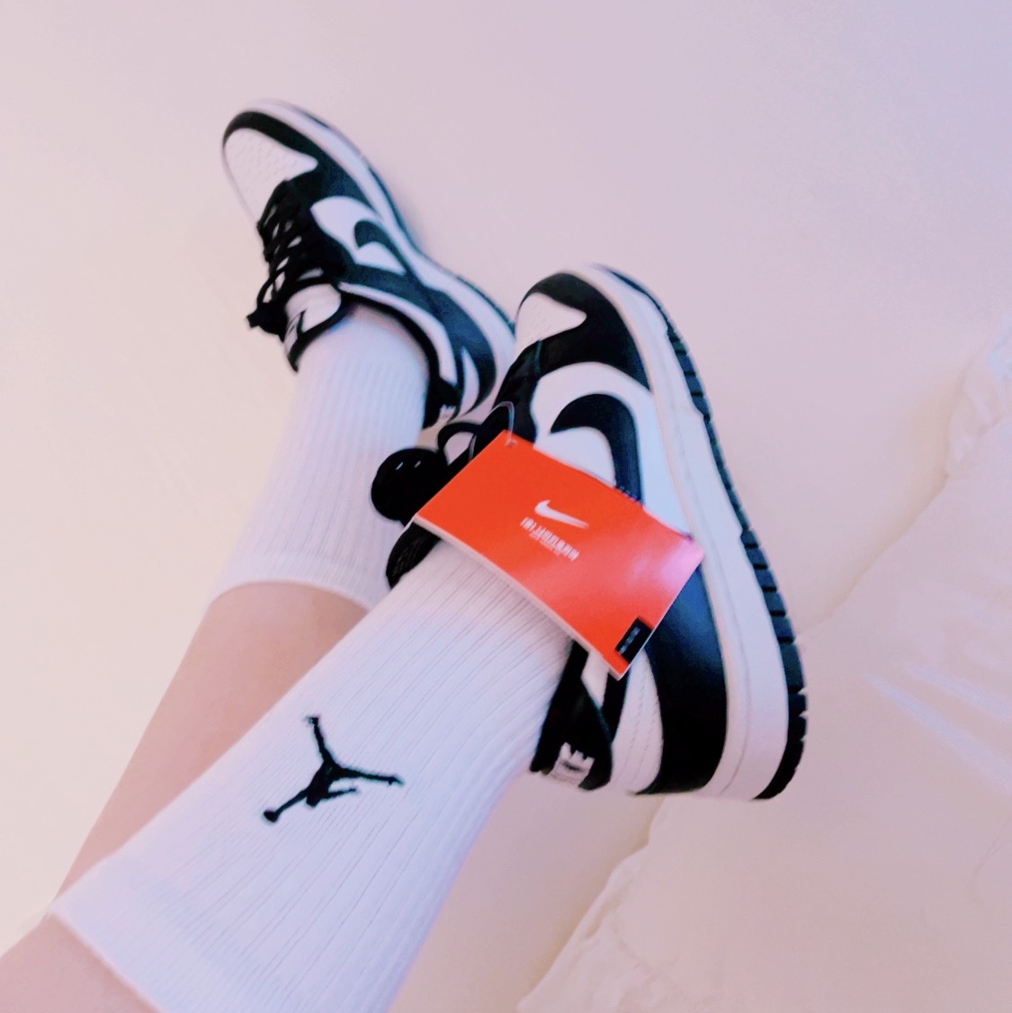 (W) Nike Dunk Low Black 착용 스타일