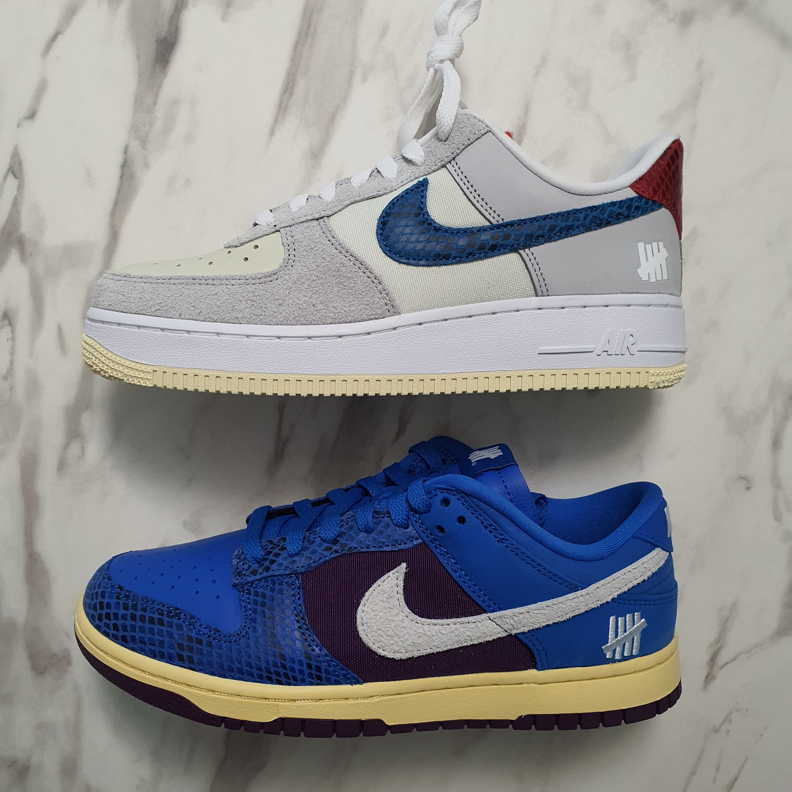 Nike x Undefeated Air Force 1 Low SP 5 On It, Nike x Undefeated Dunk Low SP 5 On It 착용 스타일