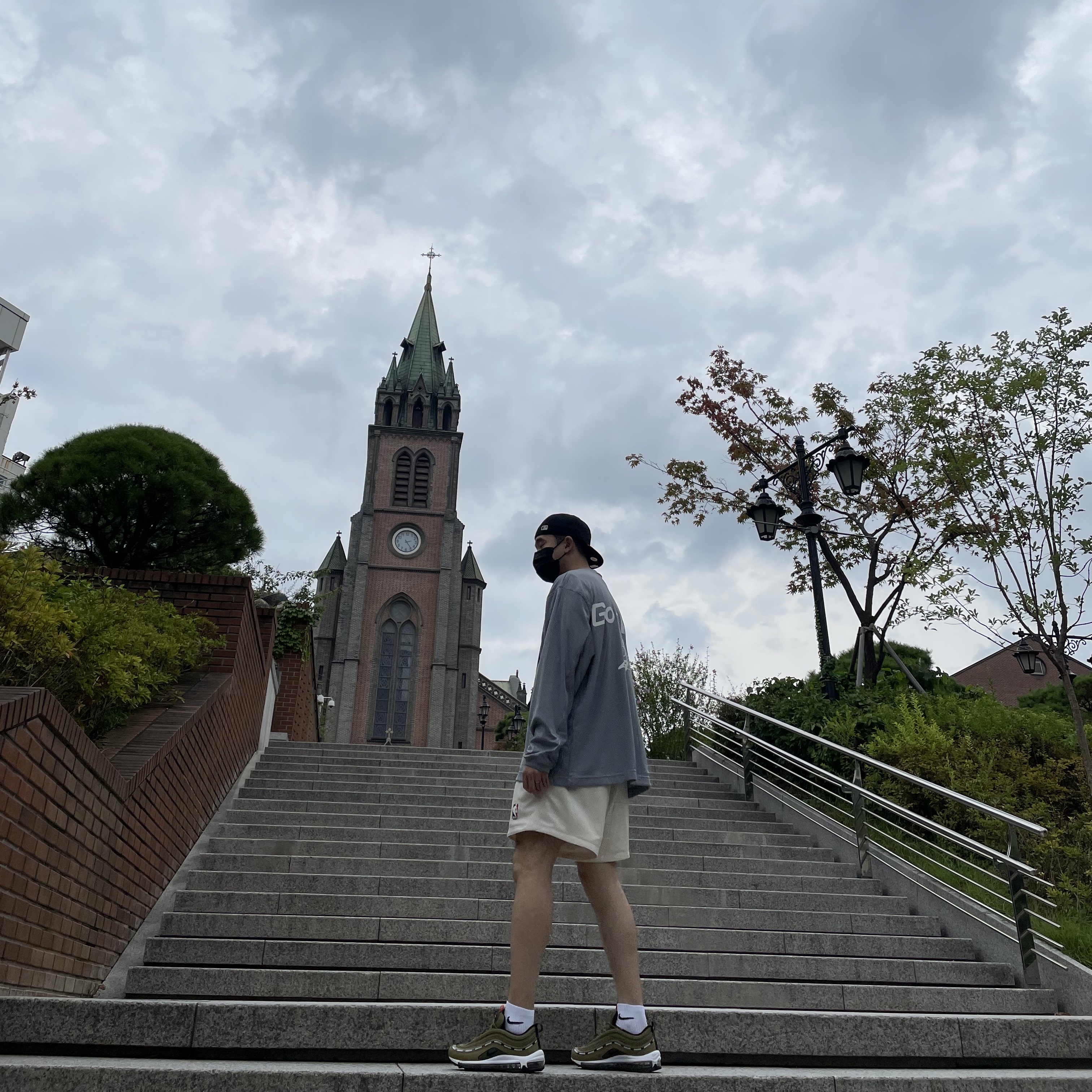 Nike x Cactus Plant Flea Market L/S Jersey Grey - US/EU, Nike x Fear of God Basketball Shorts String 착용 스타일 - 5