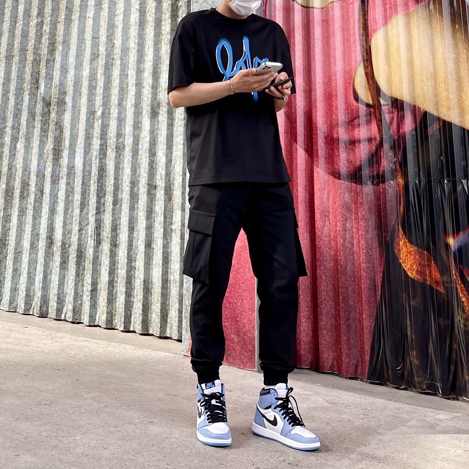 Jordan 1 Retro High OG University Blue 착용 스타일