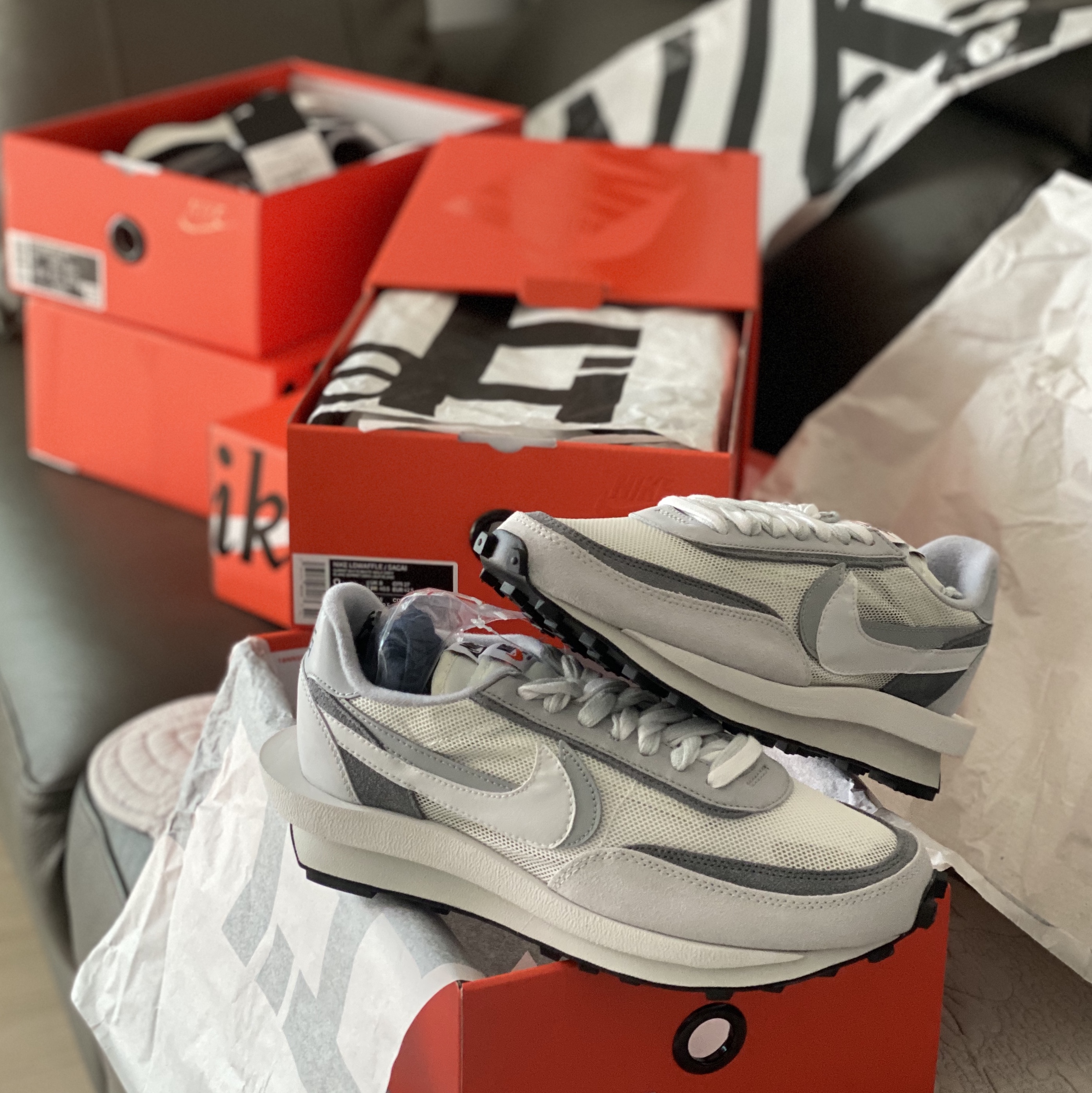 Nike x Sacai LDWaffle Summit White, Nike x Sacai LDWaffle Black 착용 스타일 - 2