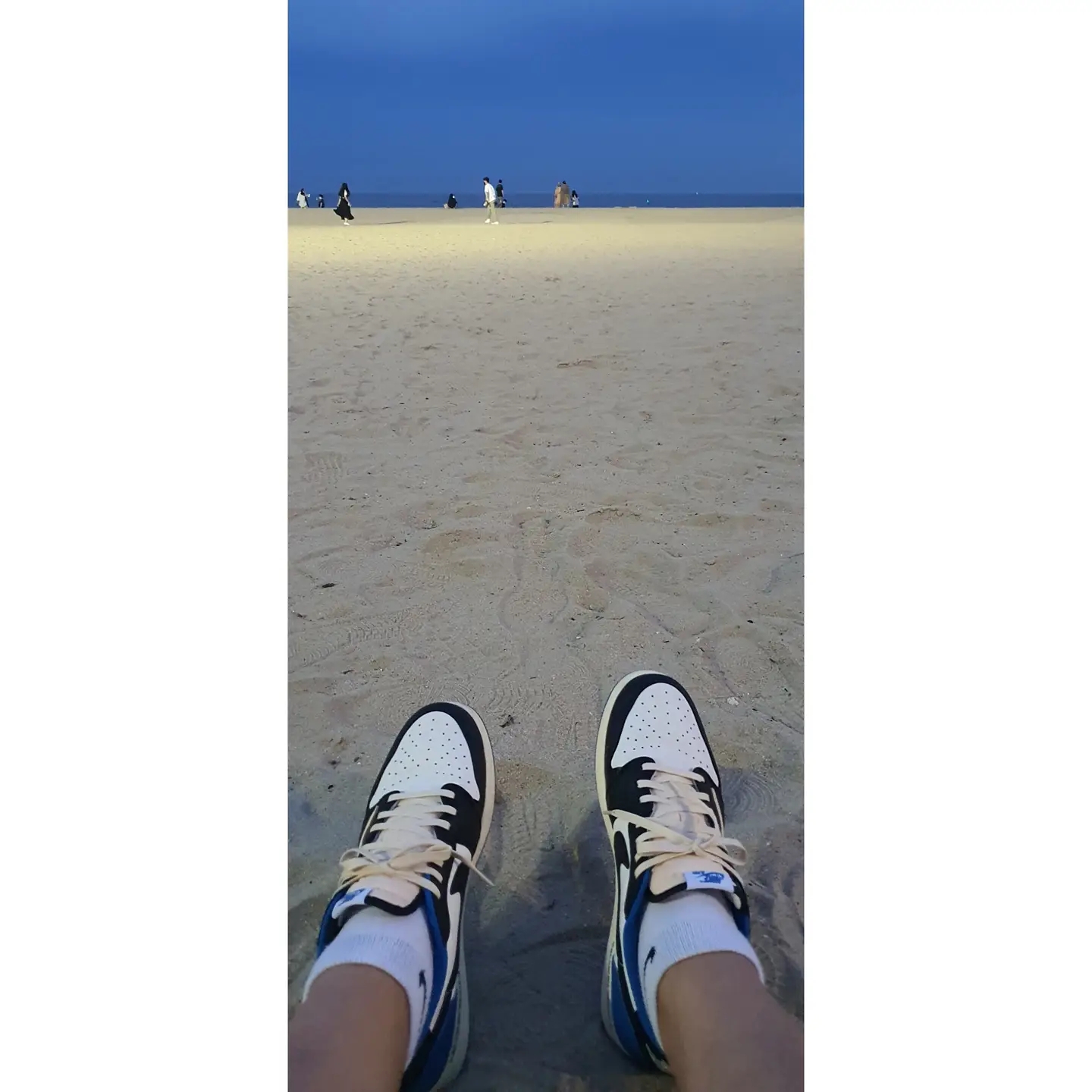 Jordan 1 x Travis Scott x Fragment Retro Low OG SP Military Blue 착용 스타일