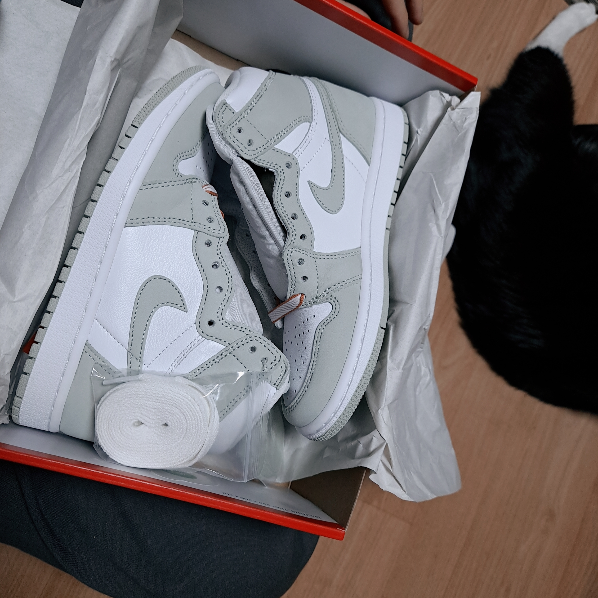 (W) Jordan 1 Retro High OG Seafoam 착용 스타일