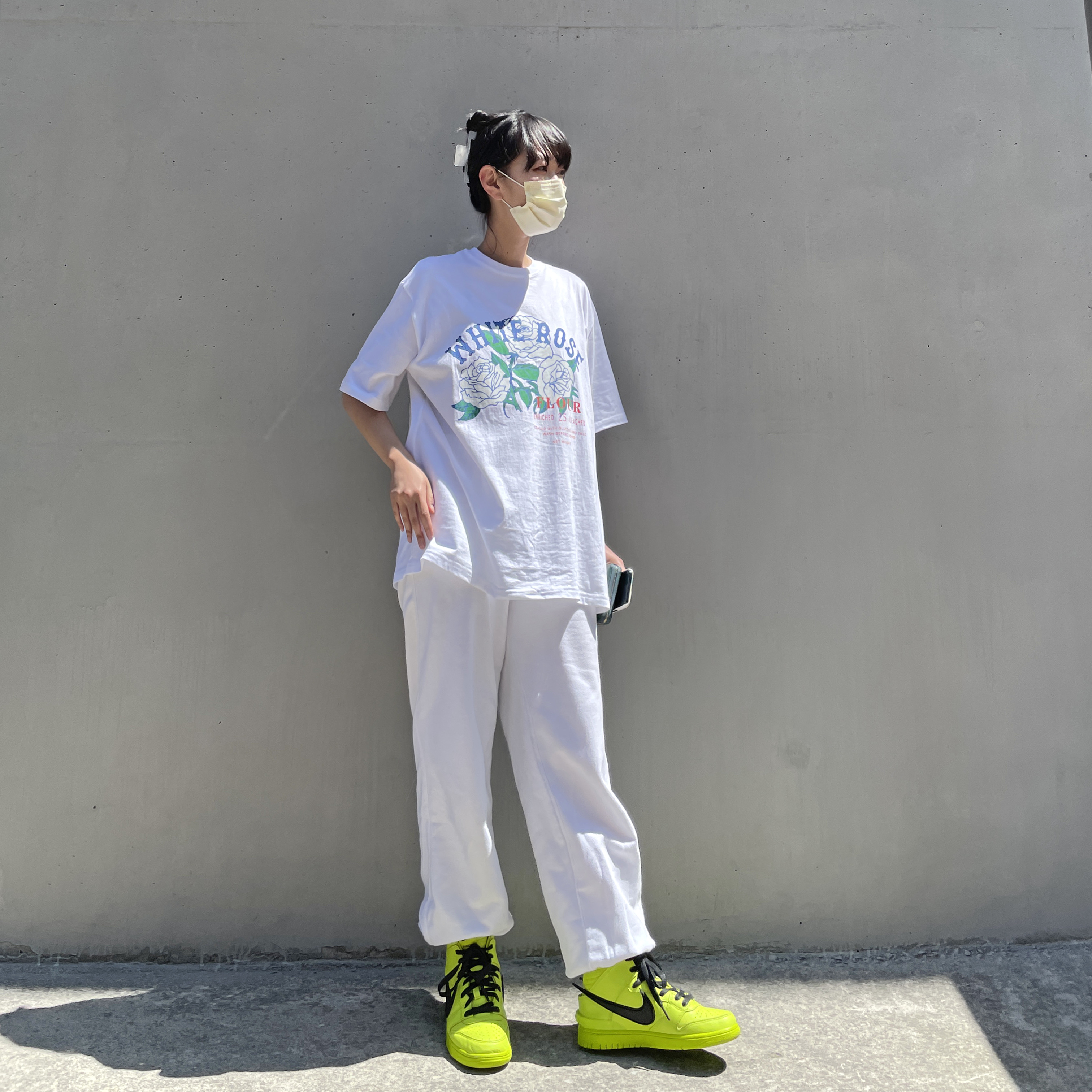 Nike x Ambush Dunk High Flash Lime 착용 스타일