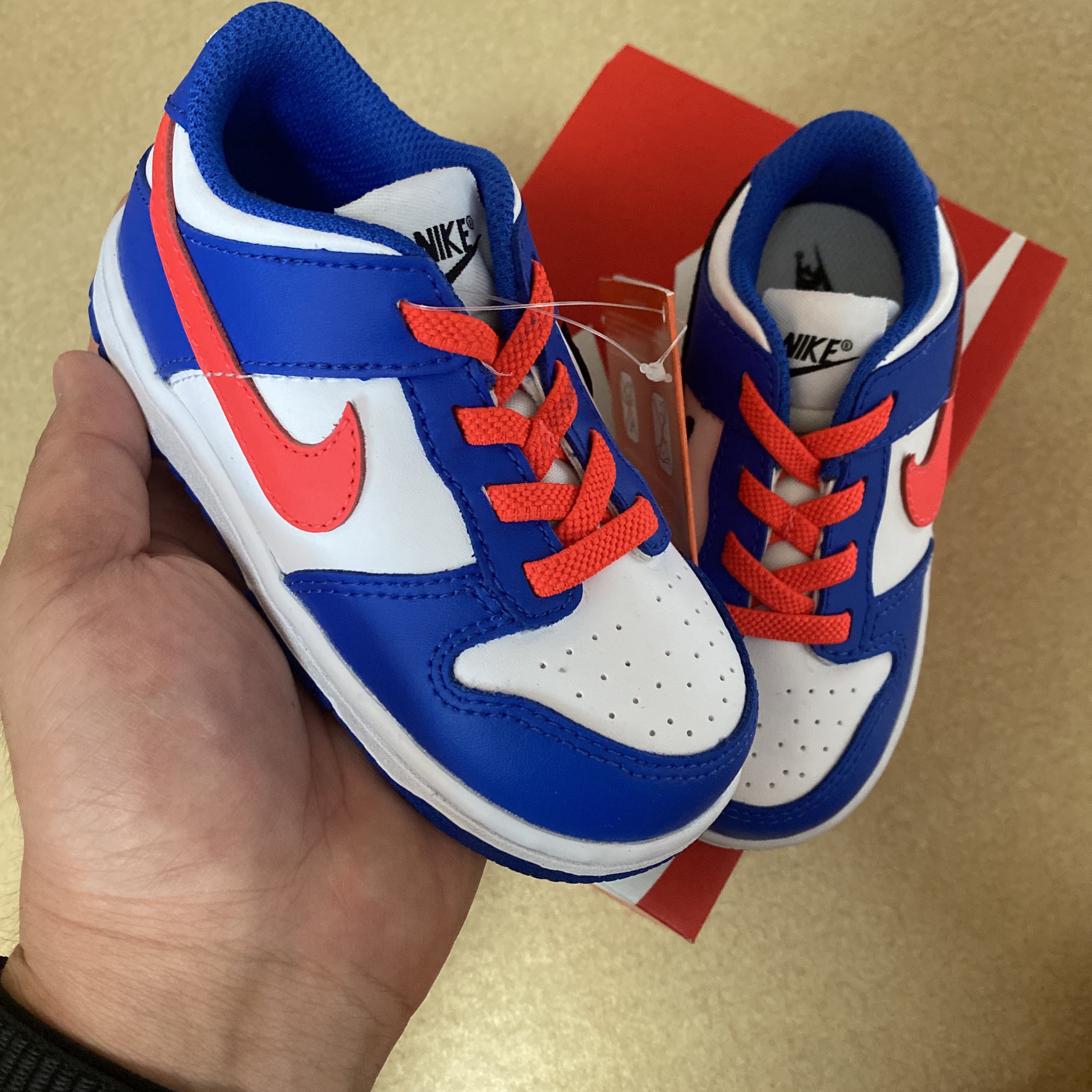 (PS) Nike Dunk Low Bright Crimson Game Royal 착용 스타일