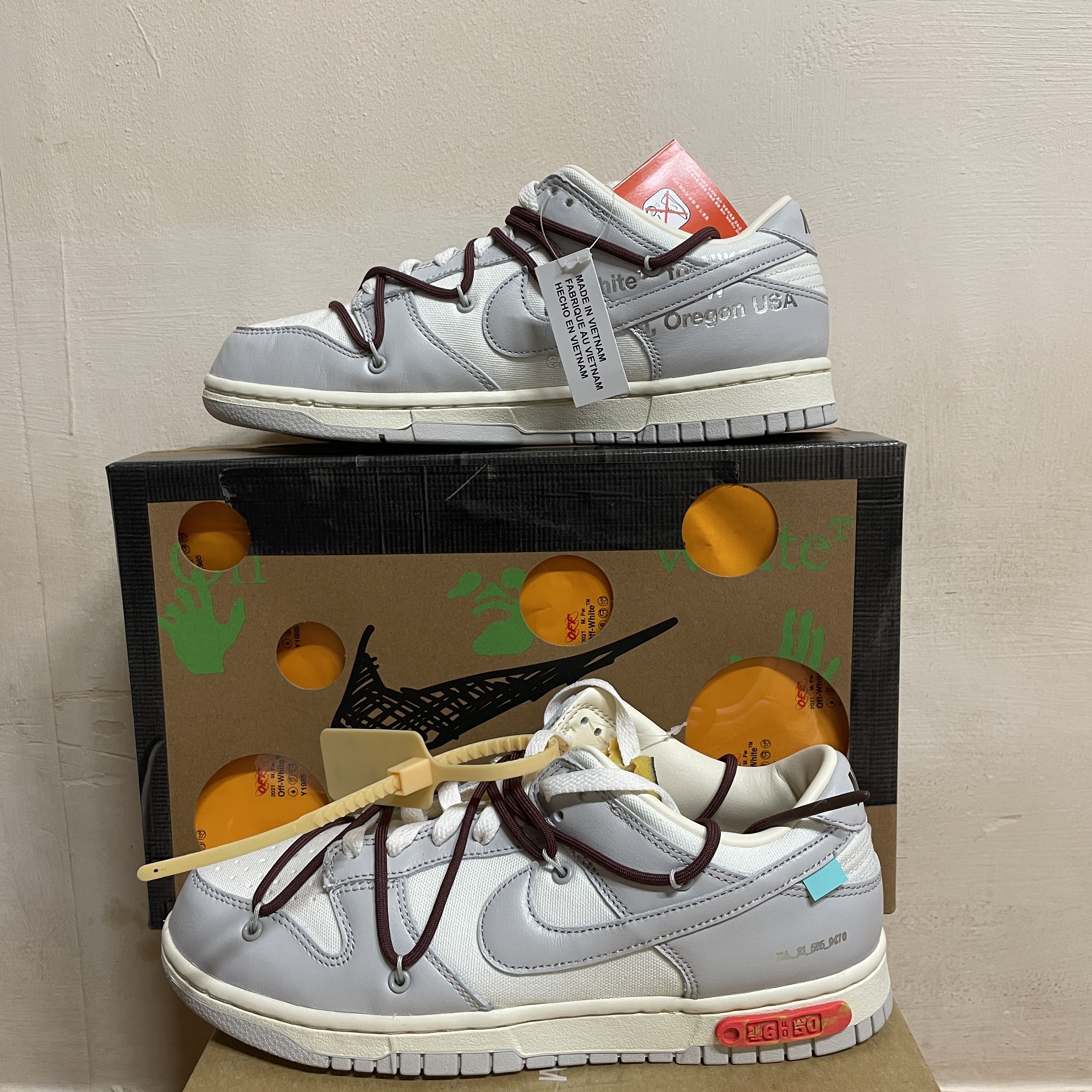 Nike x Off-White Dunk Low The 50 - Lot 46 착용 스타일 - 3