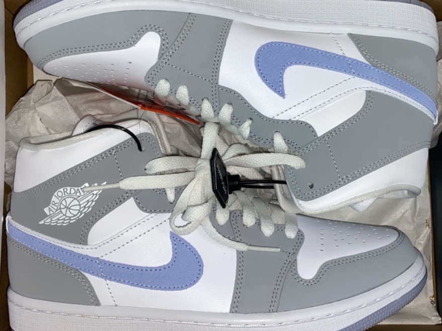 (W) Jordan 1 Mid Wolf Grey 착용 스타일