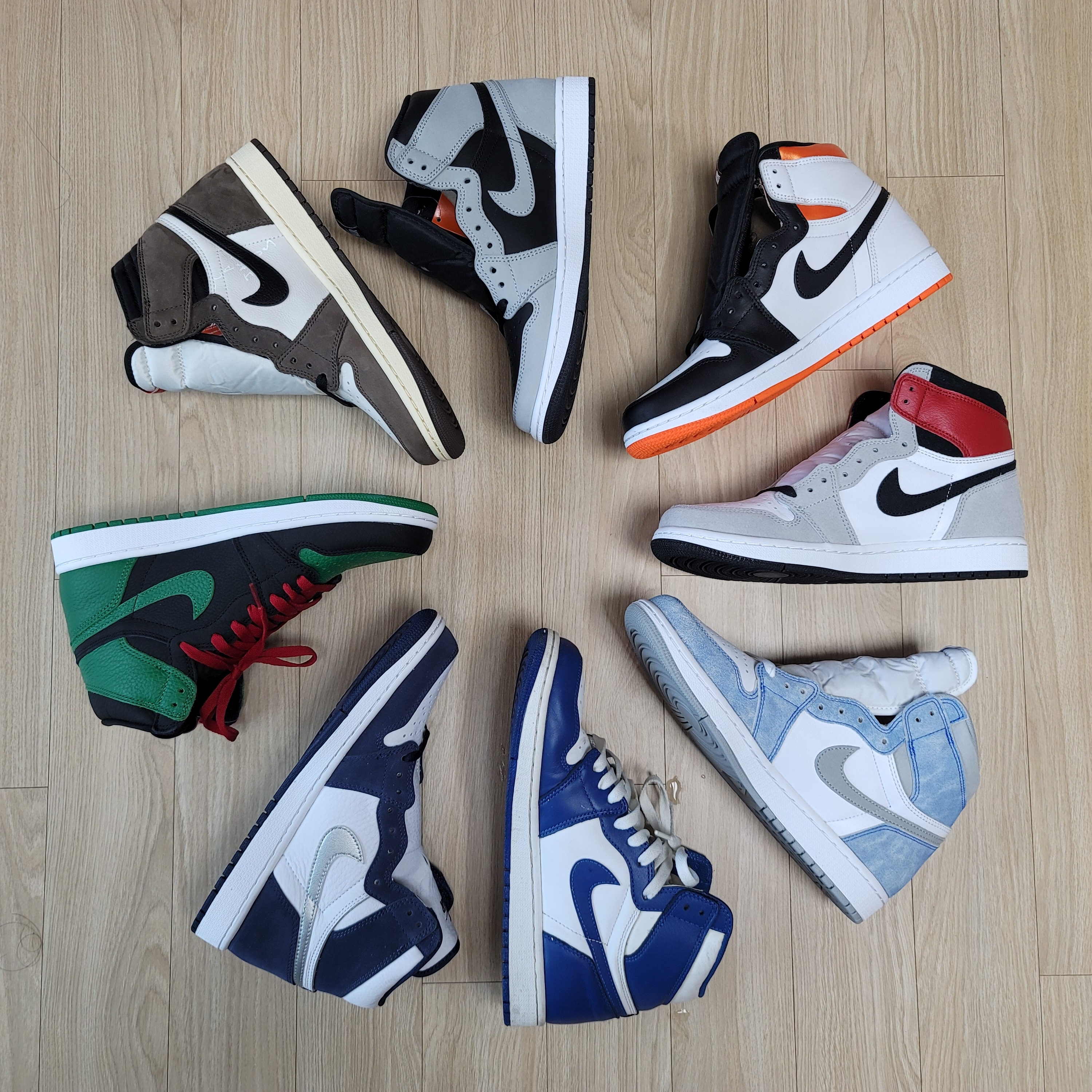 Jordan 1 Retro High OG Shadow 2.0, Jordan 1 Retro High OG Electro Orange 착용 스타일