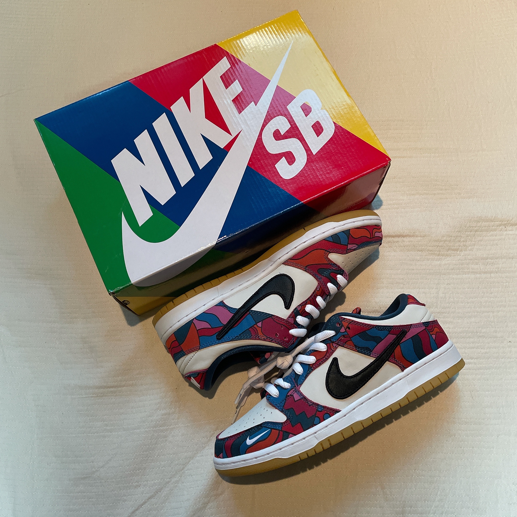 Nike x Parra SB Dunk Low Pro Abstract Art 착용 스타일 - 1