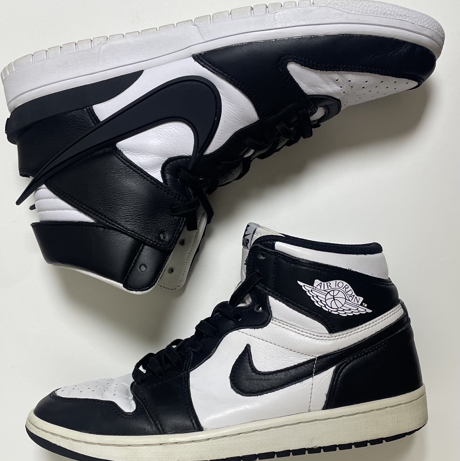 Nike x Ambush Dunk High Black, Jordan 1 Retro High OG Black White 2014 착용 스타일