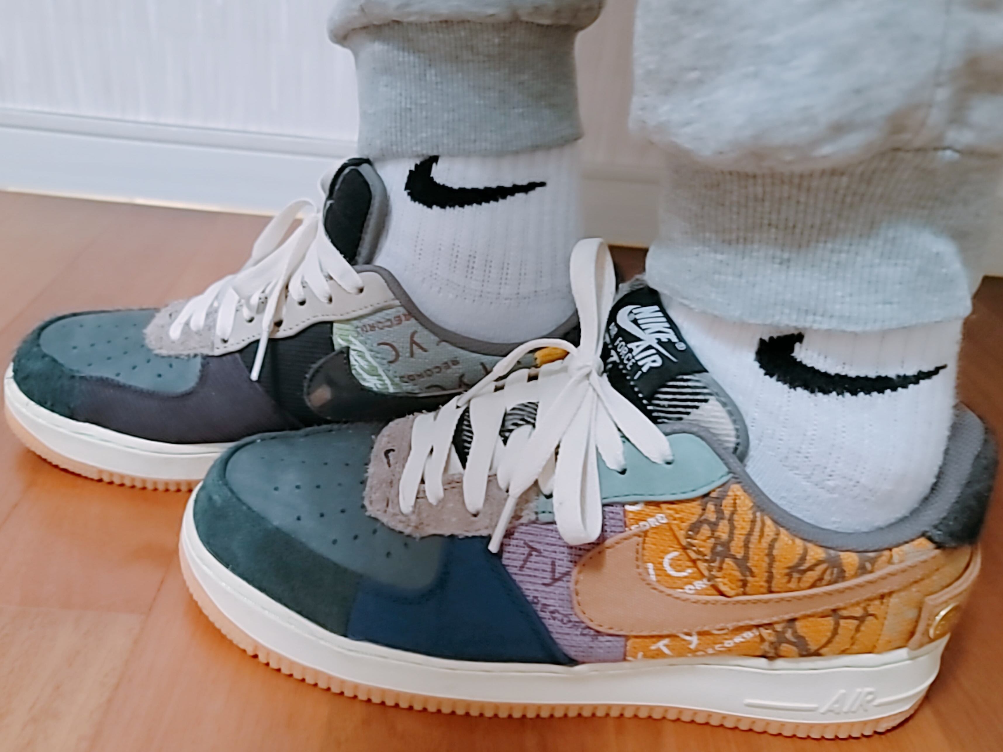 Nike x Travis Scott Air Force 1 Low Cactus Jack 착용 스타일