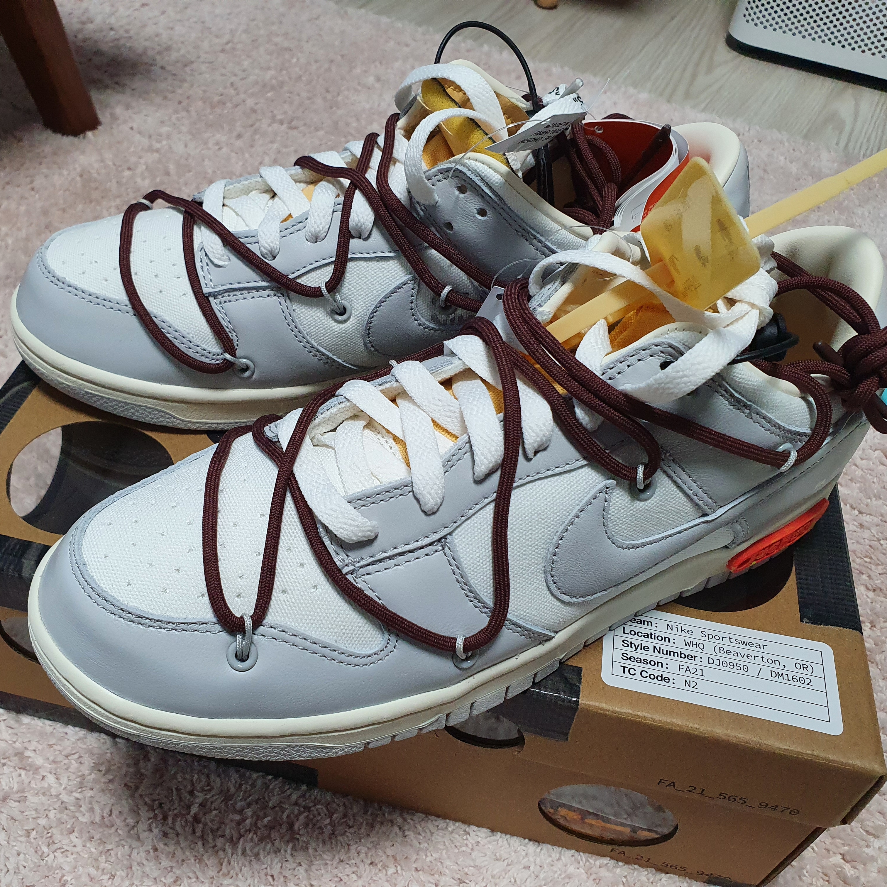 Nike x Off-White Dunk Low The 50 - Lot 46 착용 스타일