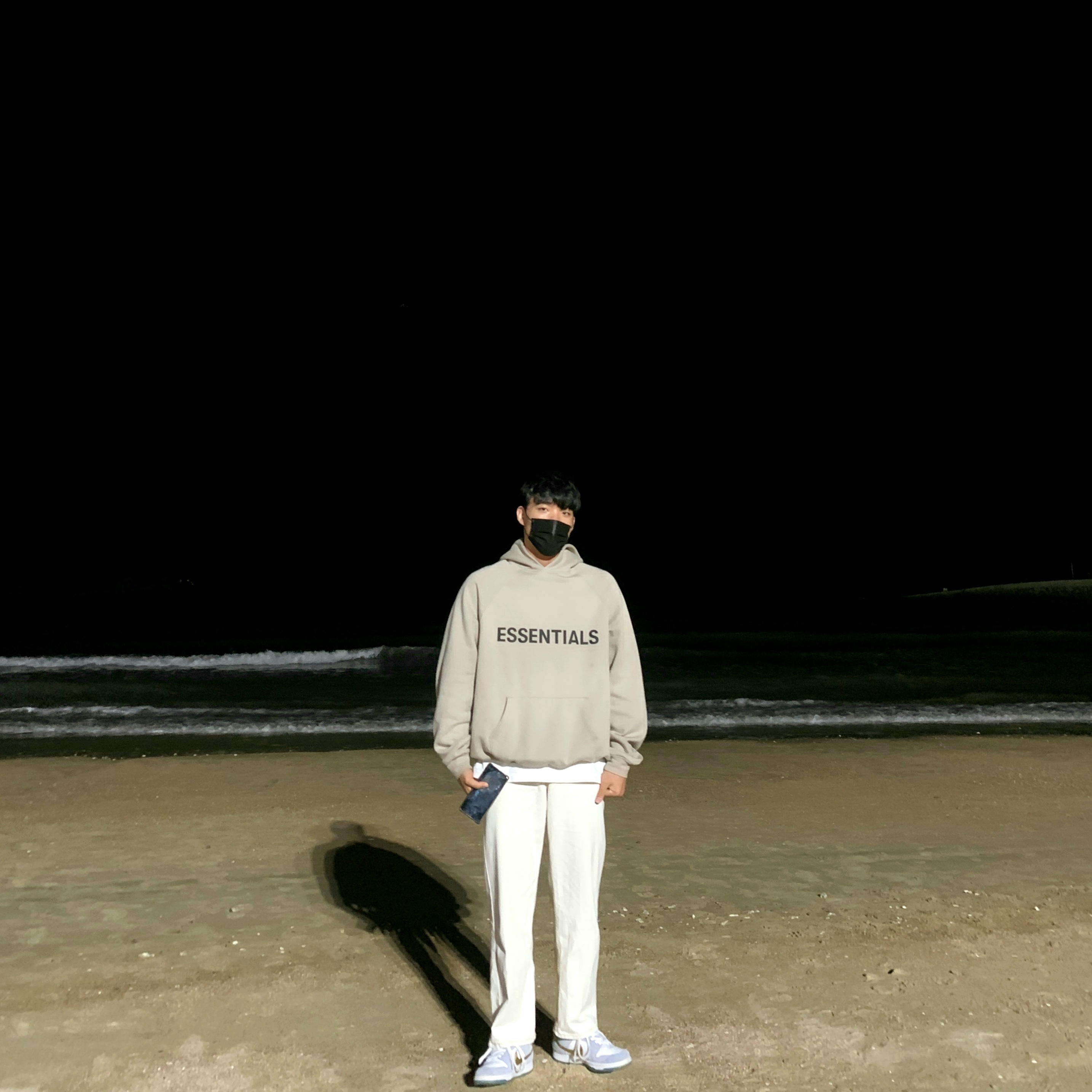 Essentials 3D Silicon Applique Pullover Hoodie Oatmeal/Oatmeal Heather/Light Heather Oatmeal 2020, Nike x Sean Cliver SB Dunk Low Holiday Special 착용 스타일