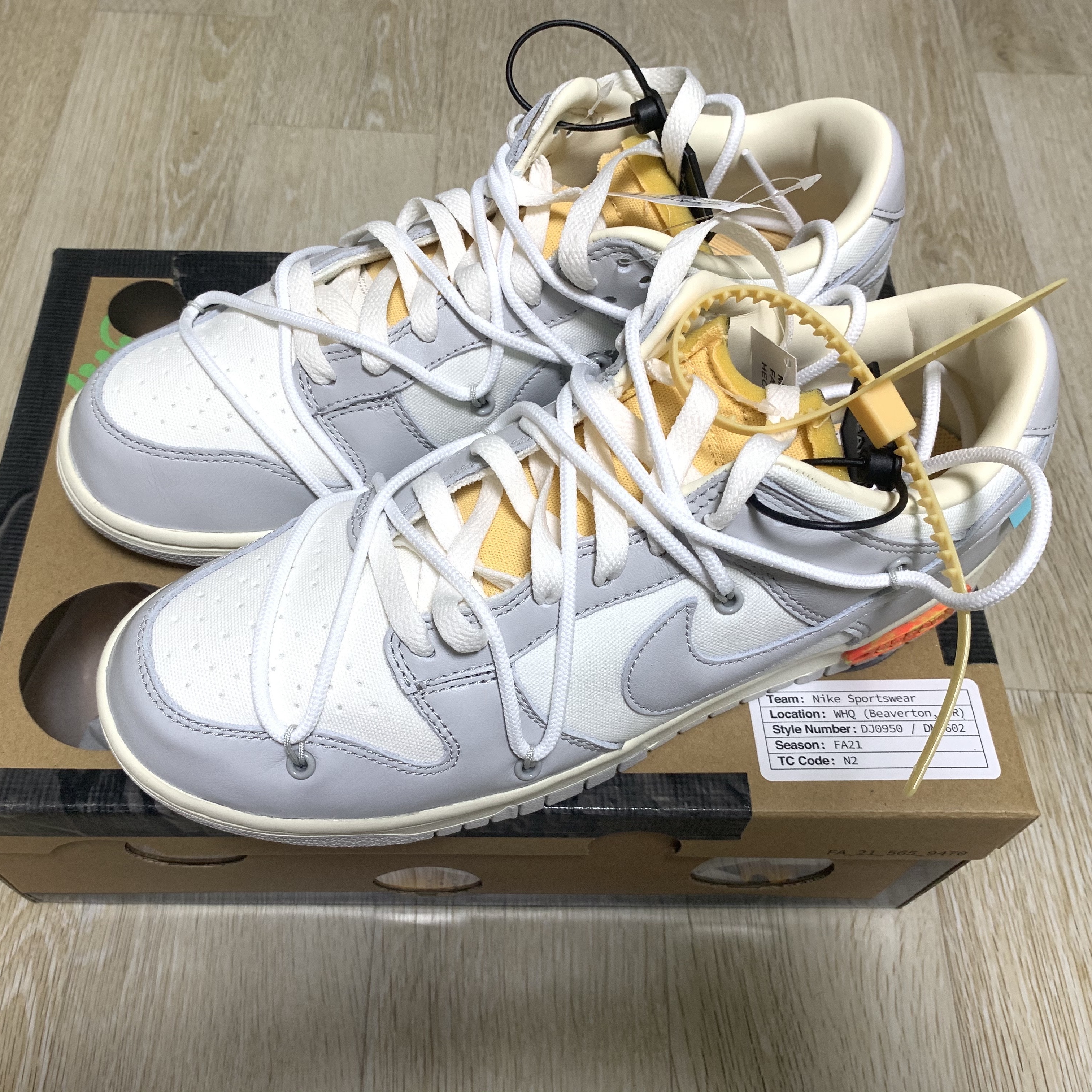 Nike x Off-White Dunk Low The 50 - Lot 46 착용 스타일 - 3