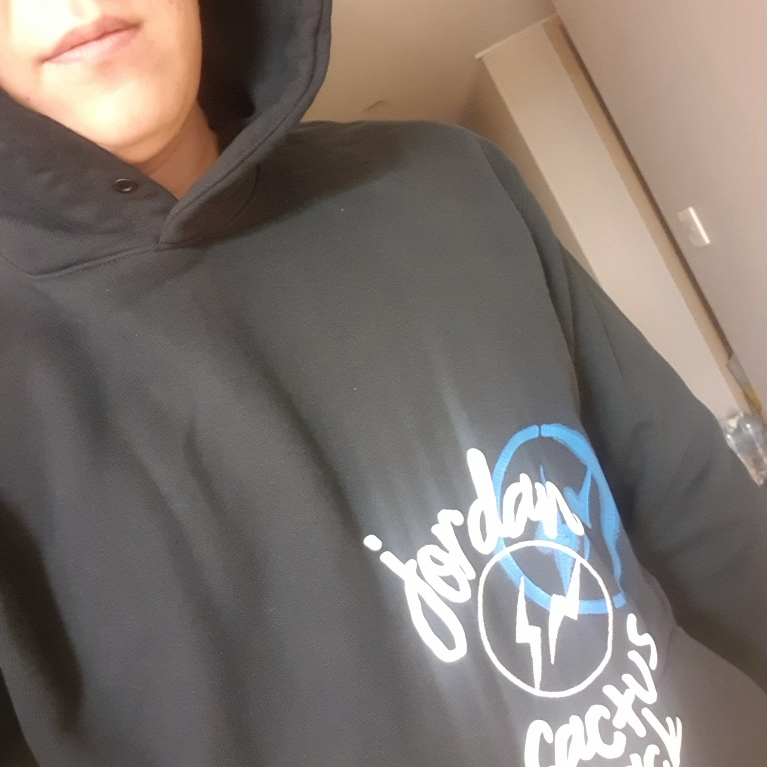 Jordan x Travis Scott x Fragment Hoodie Black (DJ0615-010) 착용 스타일 - 3