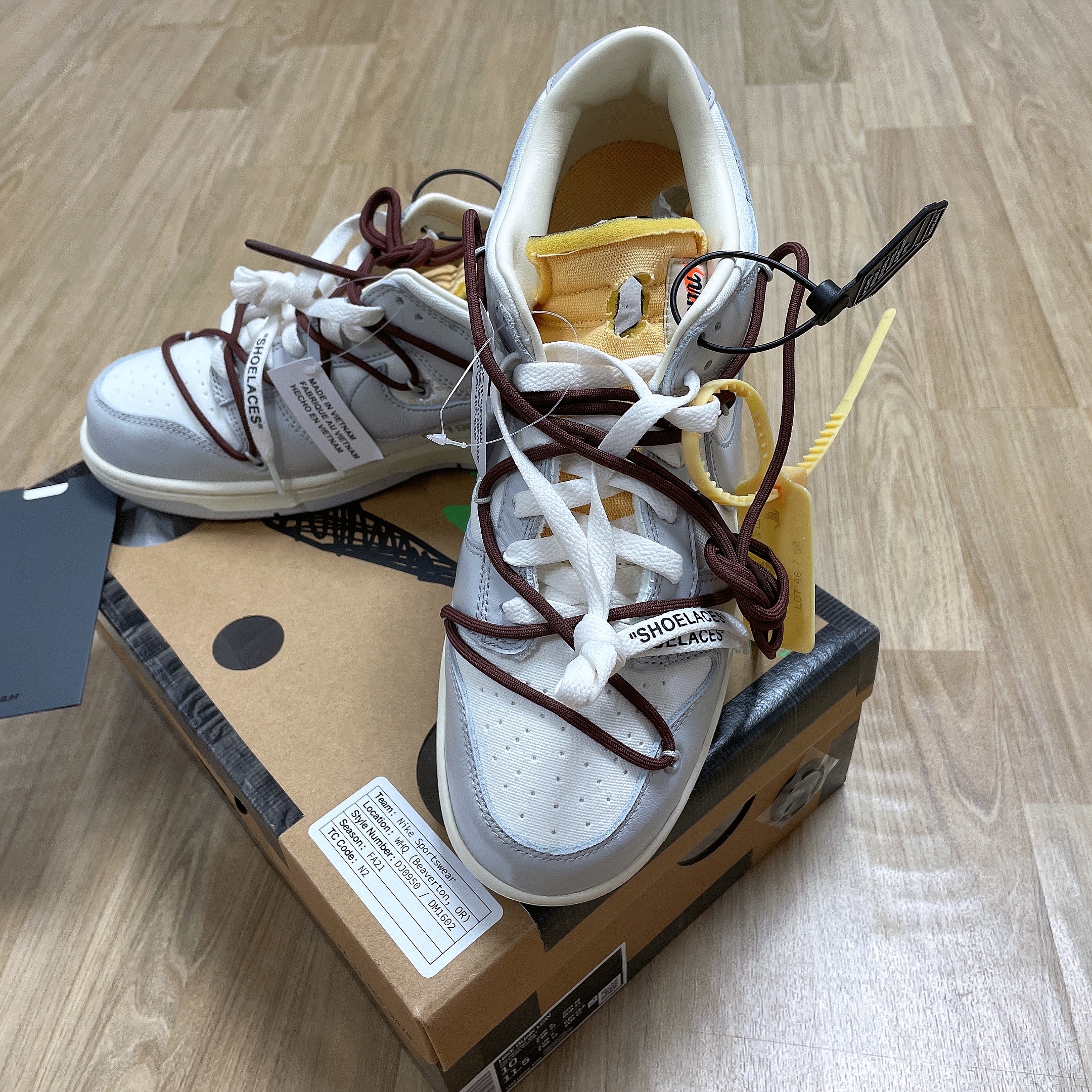Nike x Off-White Dunk Low The 50 - Lot 46 착용 스타일