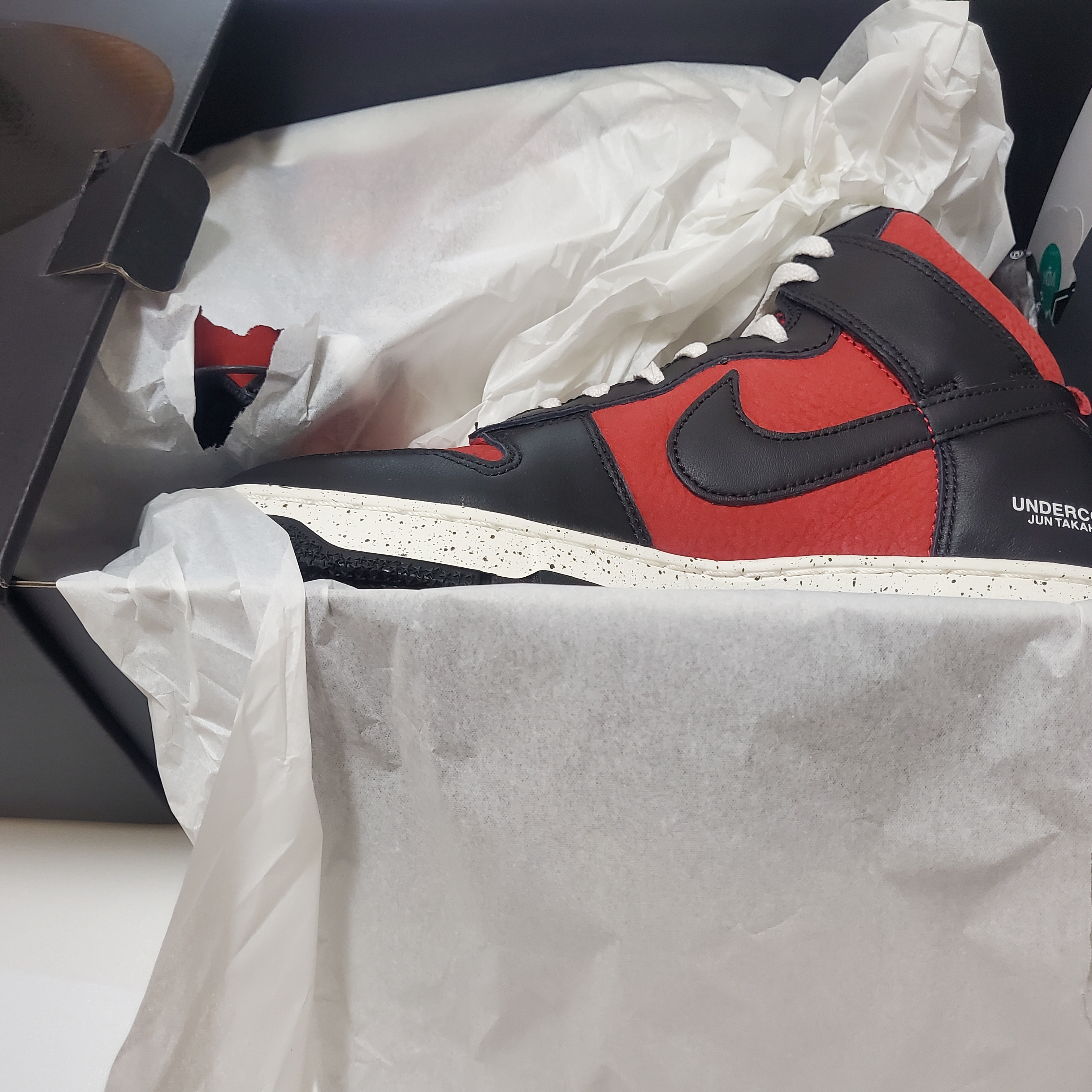 Nike x Undercover Dunk High 1985 Gym Red 착용 스타일 - 1