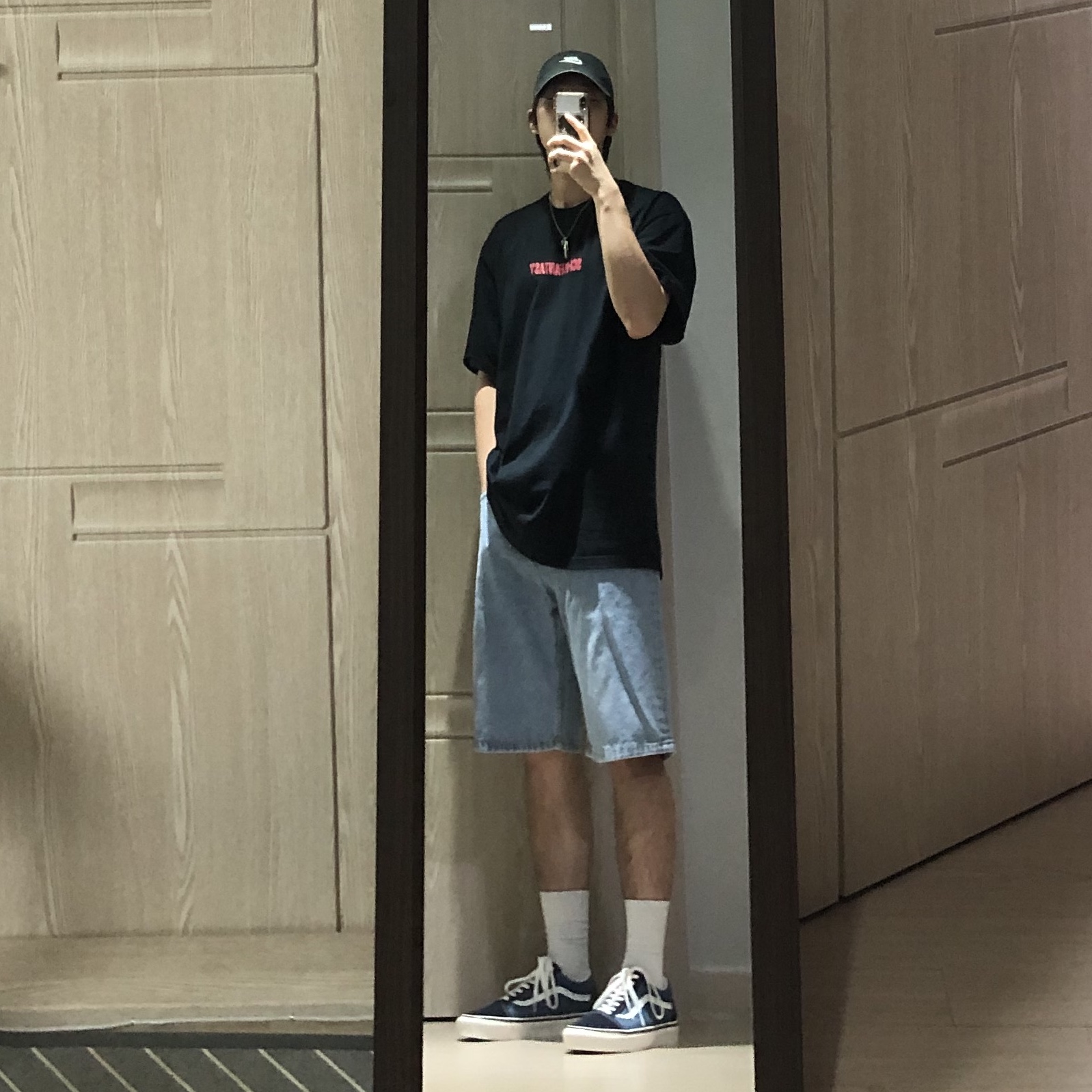Vans Old Skool 36 DX Anaheim Factory Navy 착용 스타일