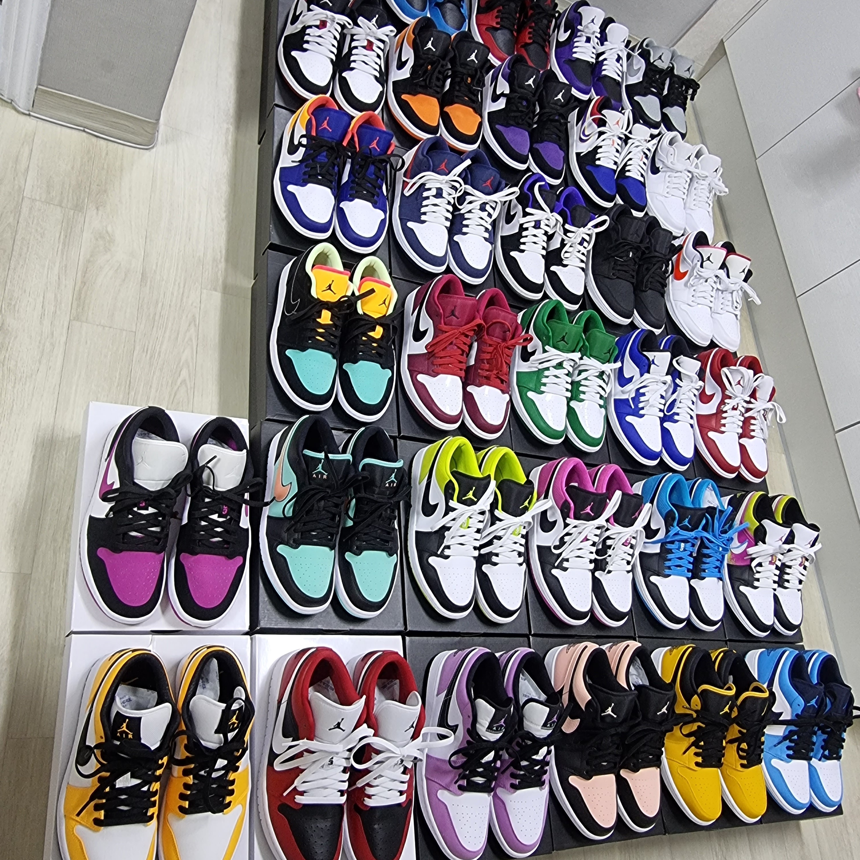 Jordan 1 Low Black Toe, Jordan 1 Low Shattered Backboard 착용 스타일 - 2