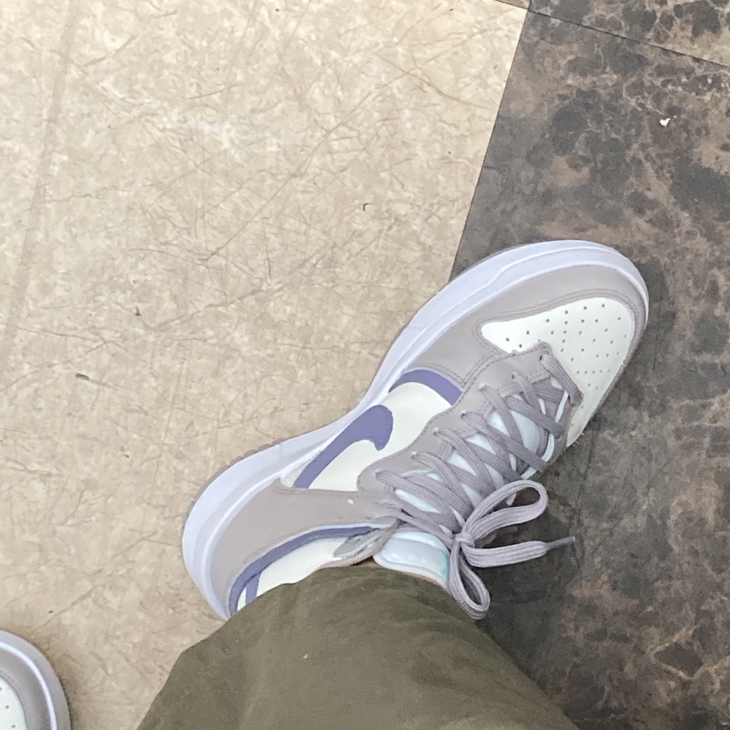 (W) Nike Dunk High Up Iron Purple 착용 스타일