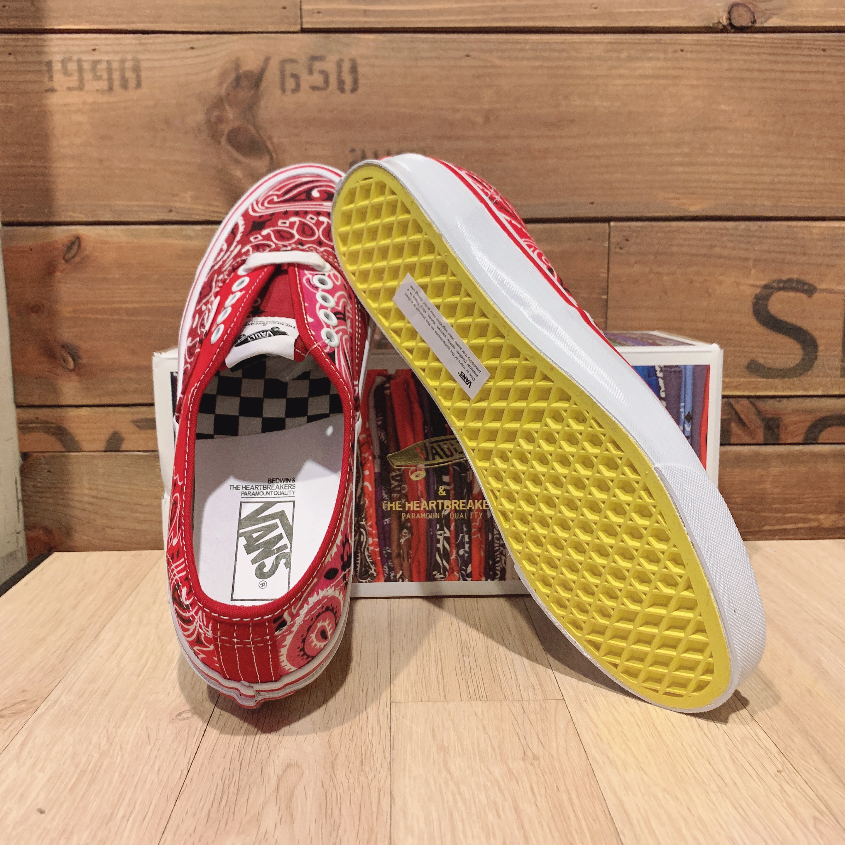 Vans Vault x Bedwin & The Heartbreakers OG Authentic LX Multi-Color-Red 착용 스타일 - 1