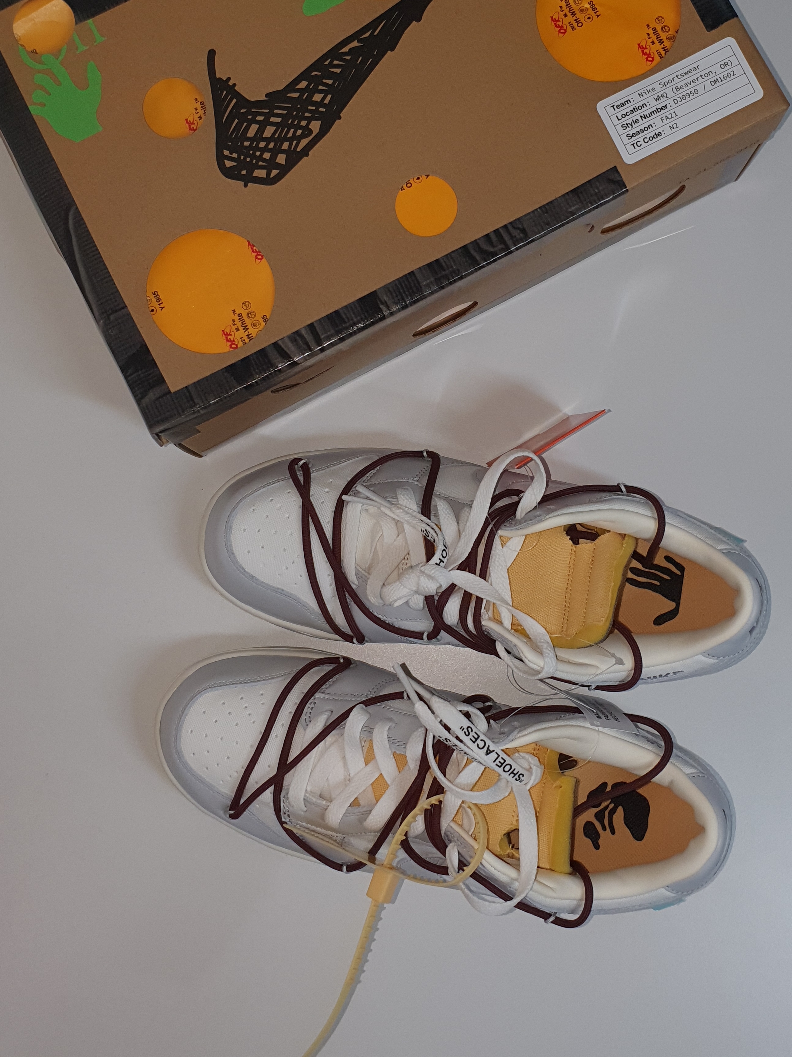 Nike x Off-White Dunk Low The 50 - Lot 46 착용 스타일 - 1