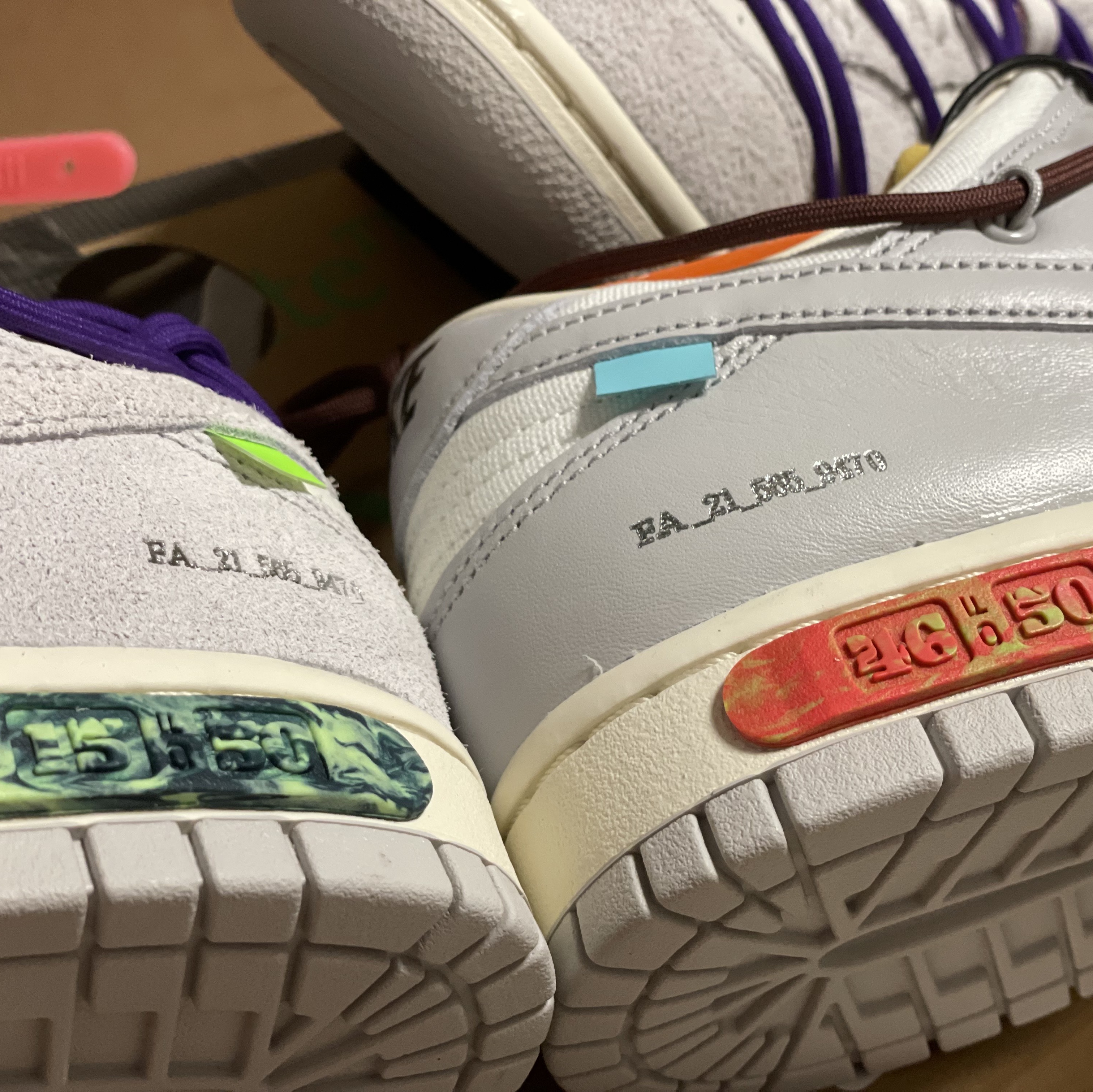 Nike x Off-White Dunk Low The 50 - Lot 15, Nike x Off-White Dunk Low The 50 - Lot 46 착용 스타일 - 5