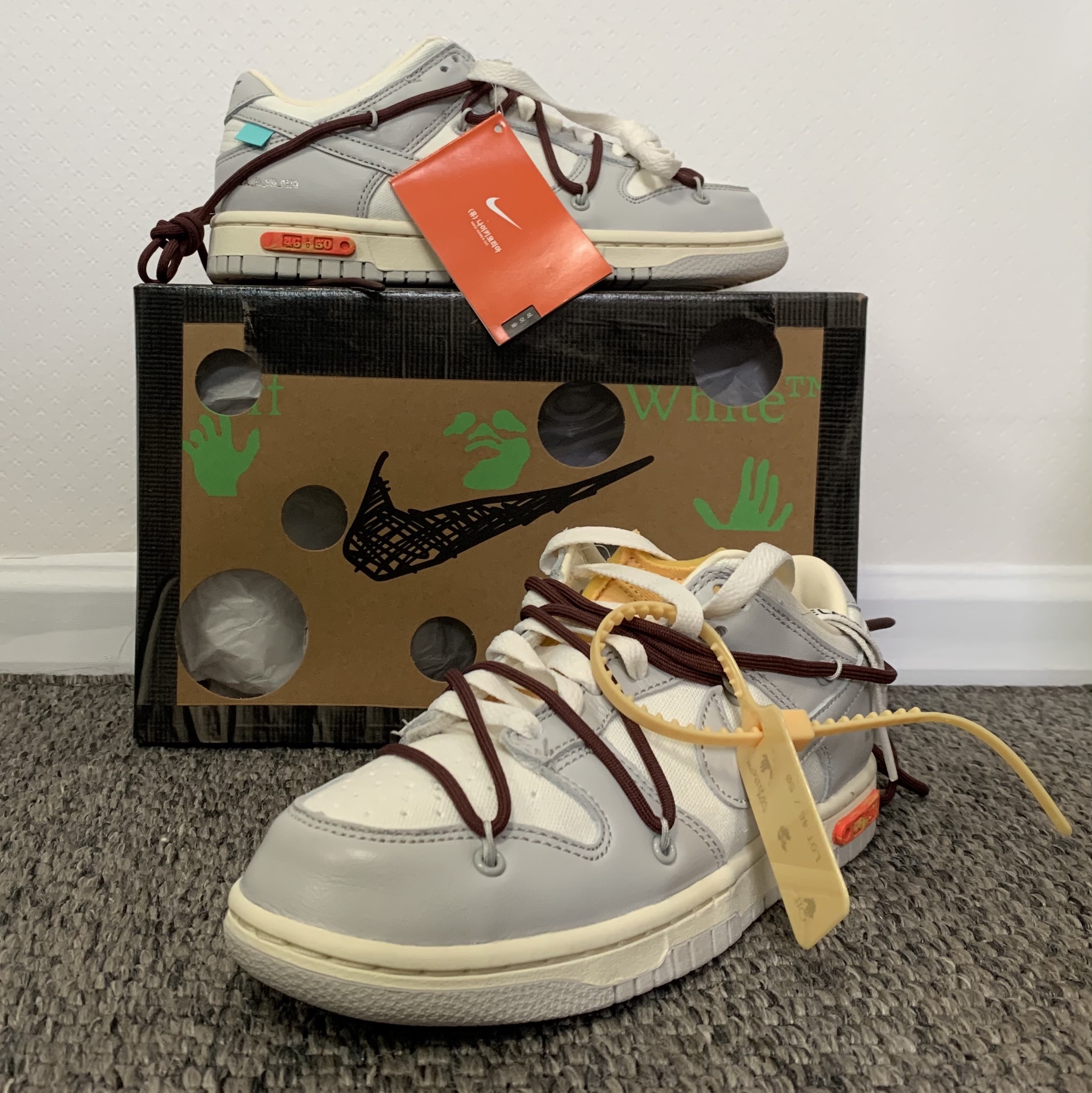 Nike x Off-White Dunk Low The 50 - Lot 46 착용 스타일 - 3