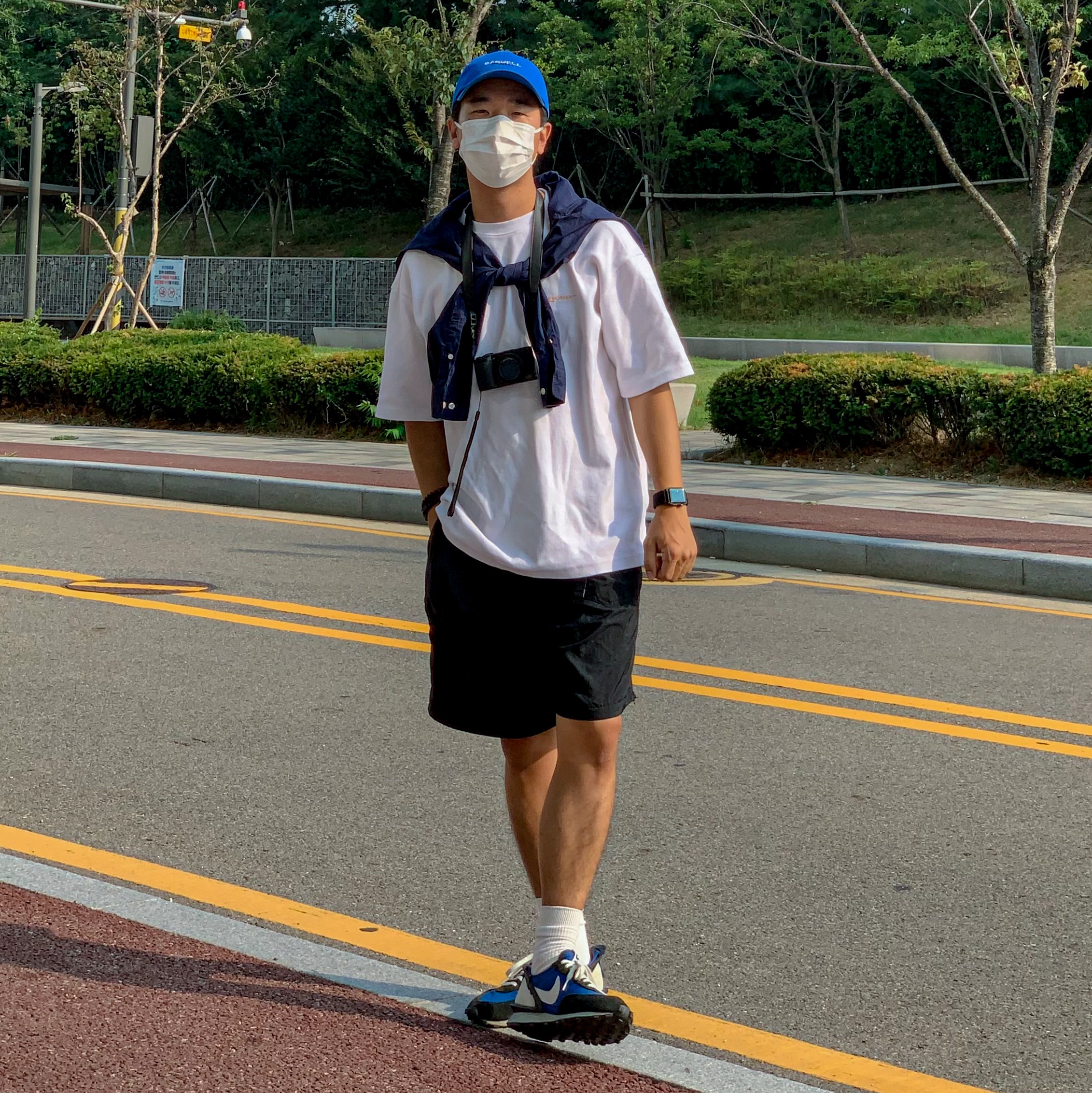 Nike x Undercover Daybreak Blue Jay 착용 스타일 - 1
