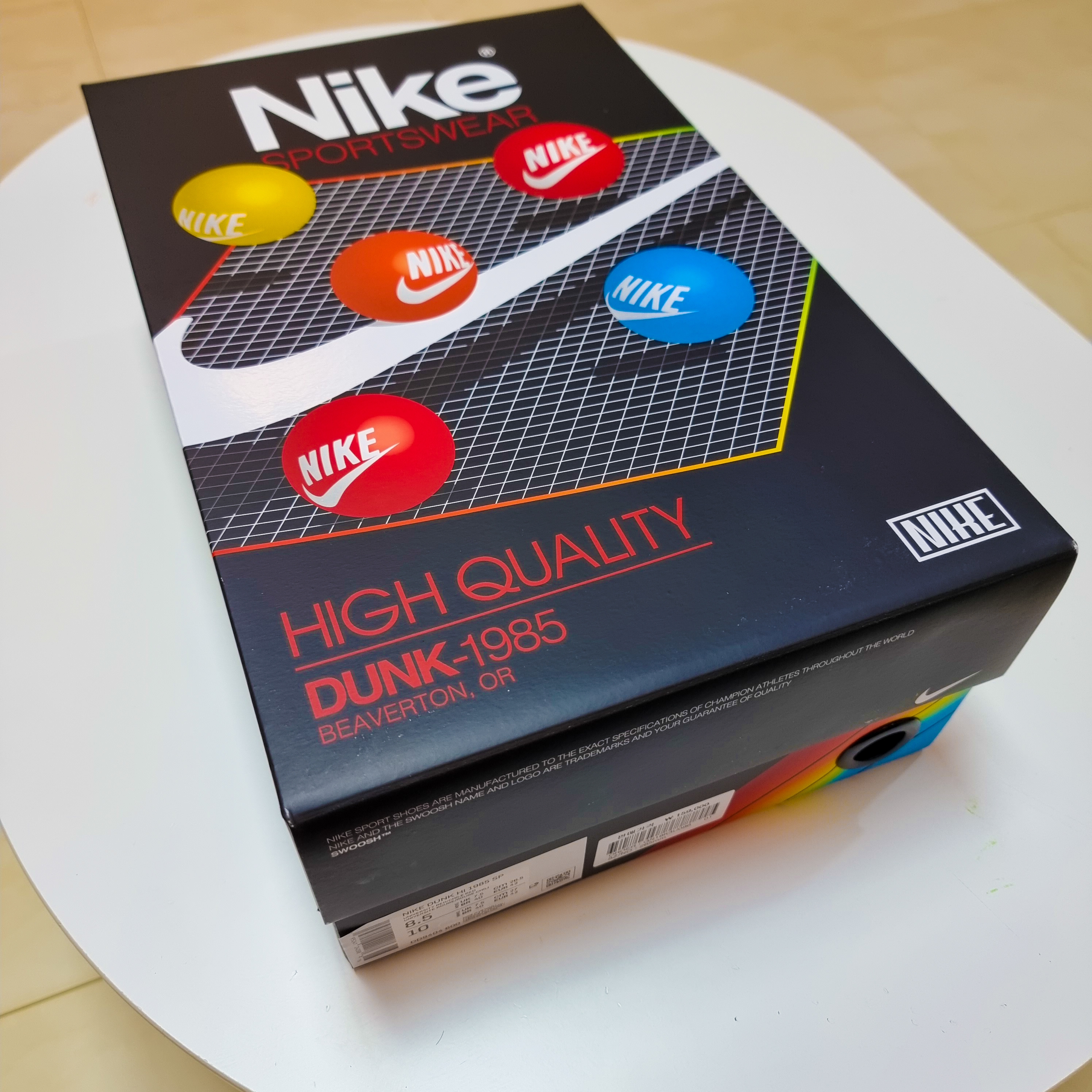 Nike Dunk High 1985 SP Red Acid Wash 착용 스타일 - 2