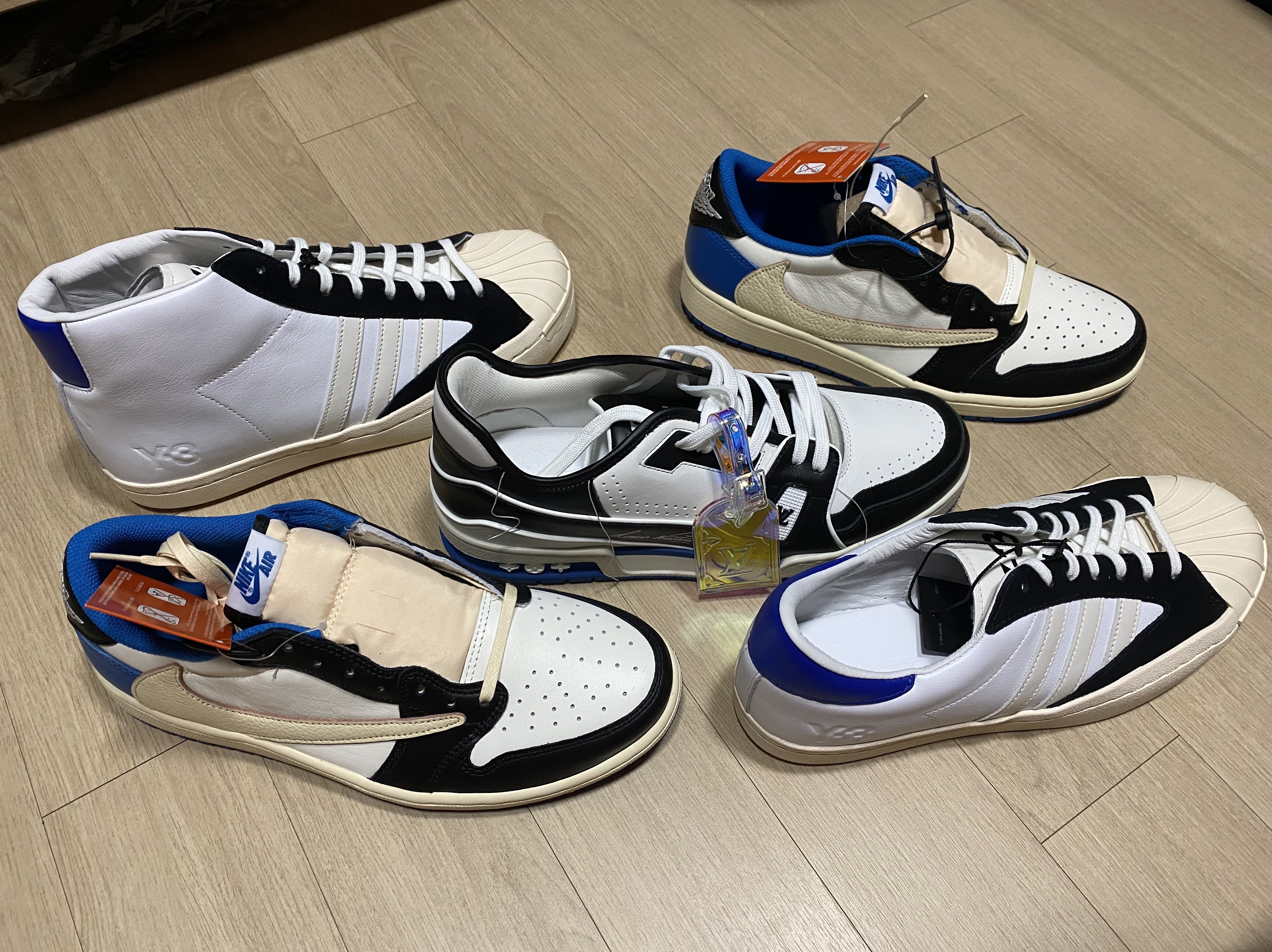 Y-3 Yohji Star Cloud White Bold Blue, Y-3 Yohji Pro Cloud White Bold Blue 착용 스타일