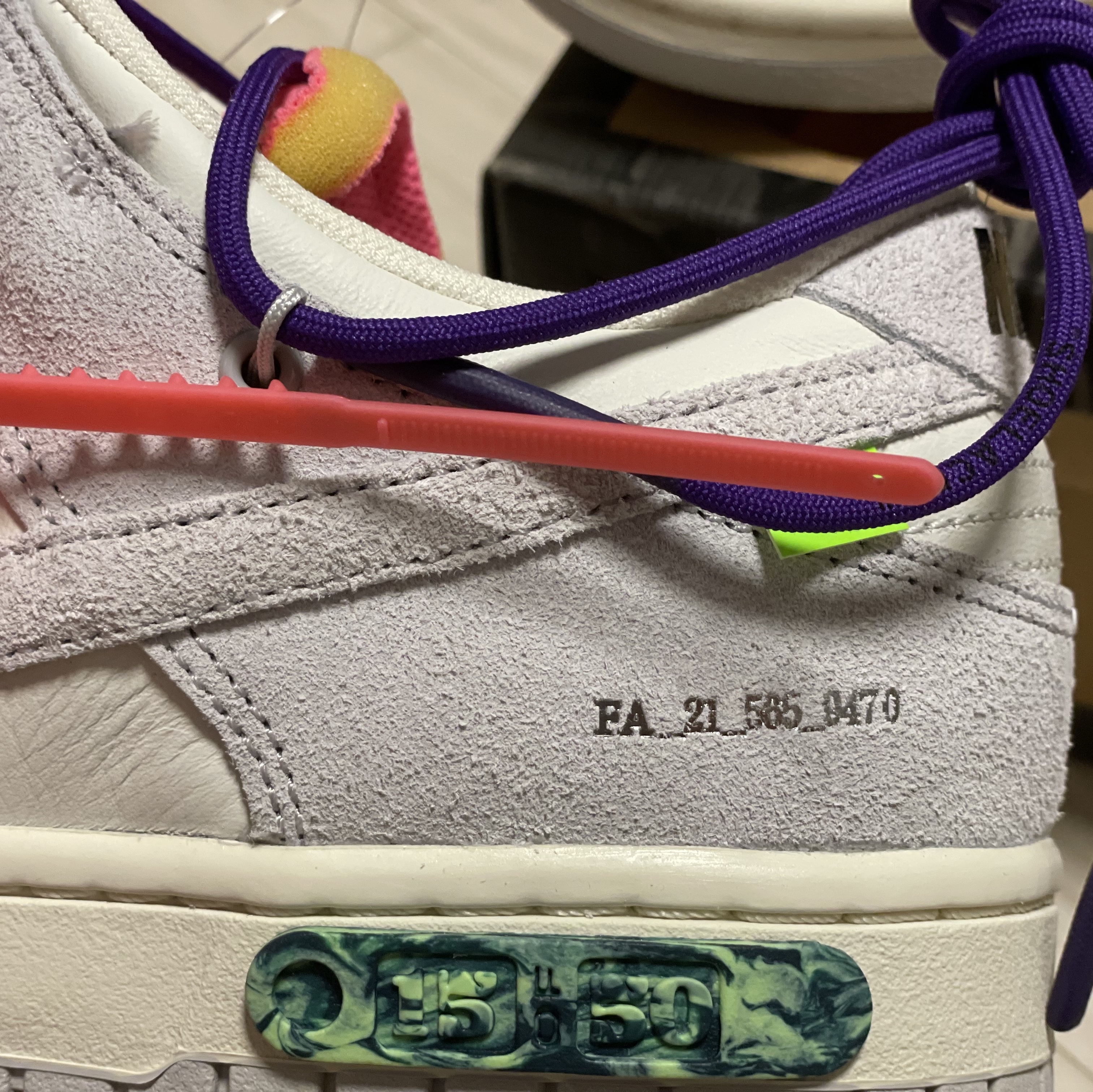 Nike x Off-White Dunk Low The 50 - Lot 15, Nike x Off-White Dunk Low The 50 - Lot 46 착용 스타일 - 3