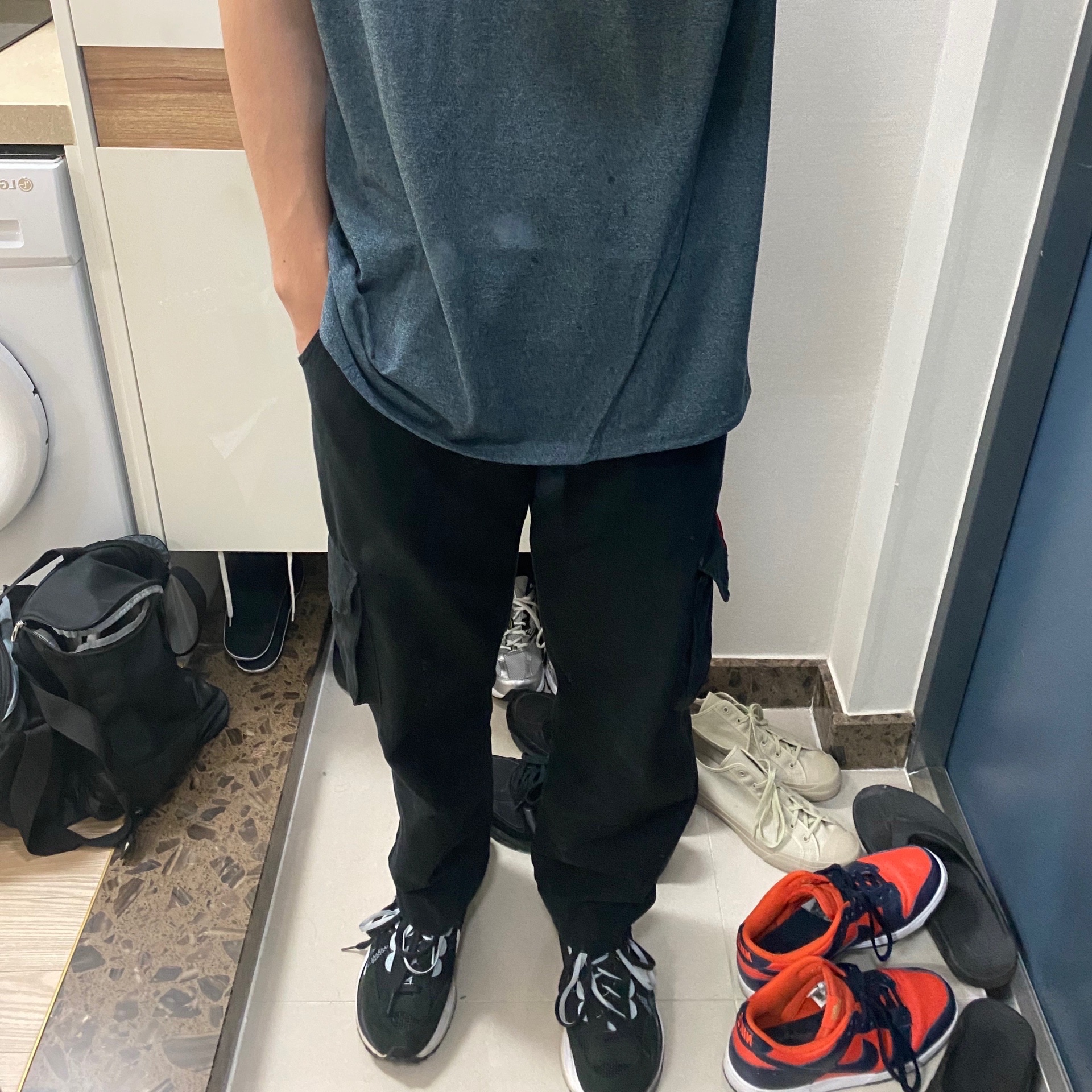 Nike x Sacai VaporWaffle Black White 착용 스타일