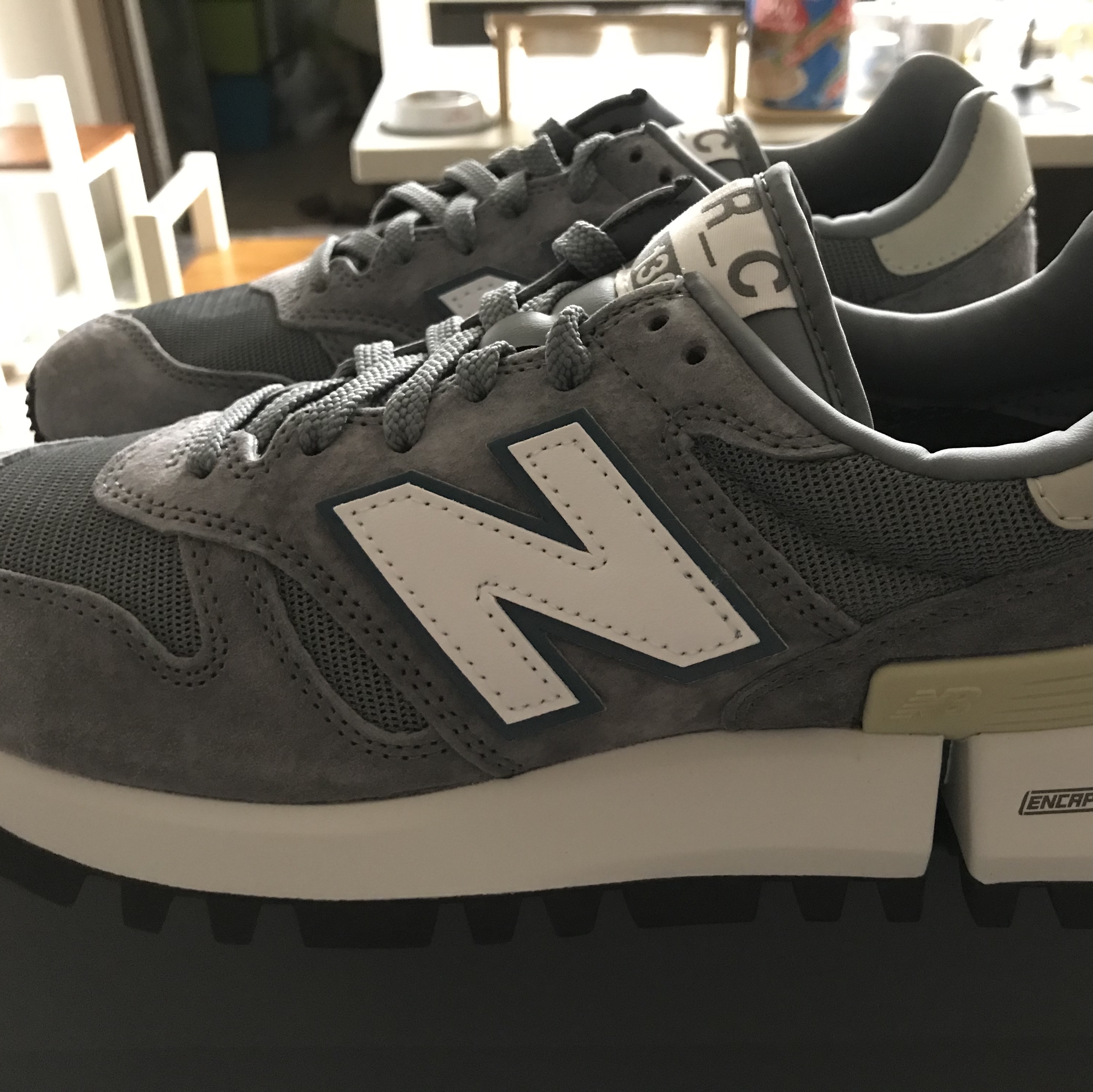 New Balance x Tokyo Design Studio R_C 1300 Grey Teal 착용 스타일 - 1
