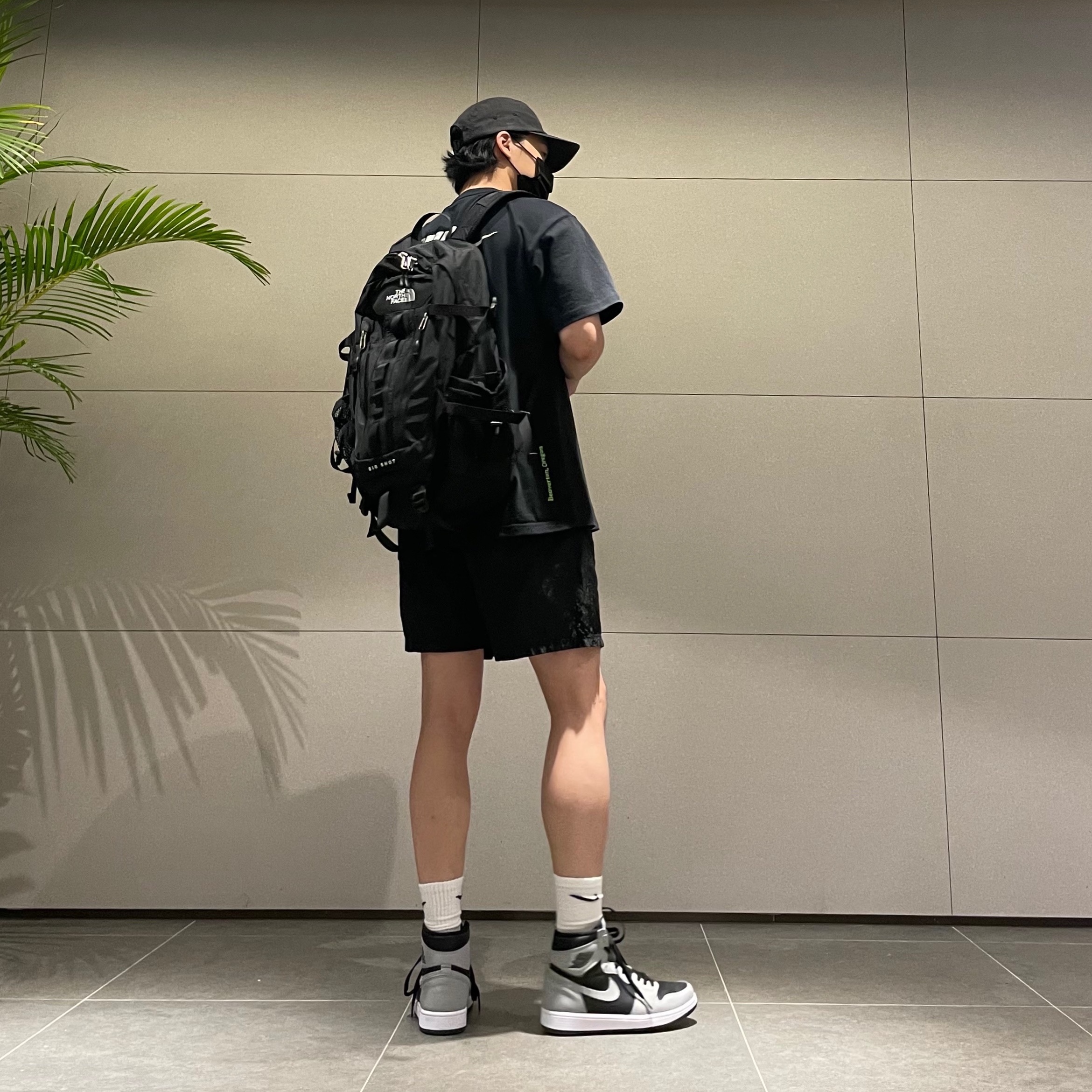 Jordan 1 Retro High OG Shadow 2.0, Stone Island B0943 Nylon Metal Swimming Trunk Black - 21SS 착용 스타일 - 2