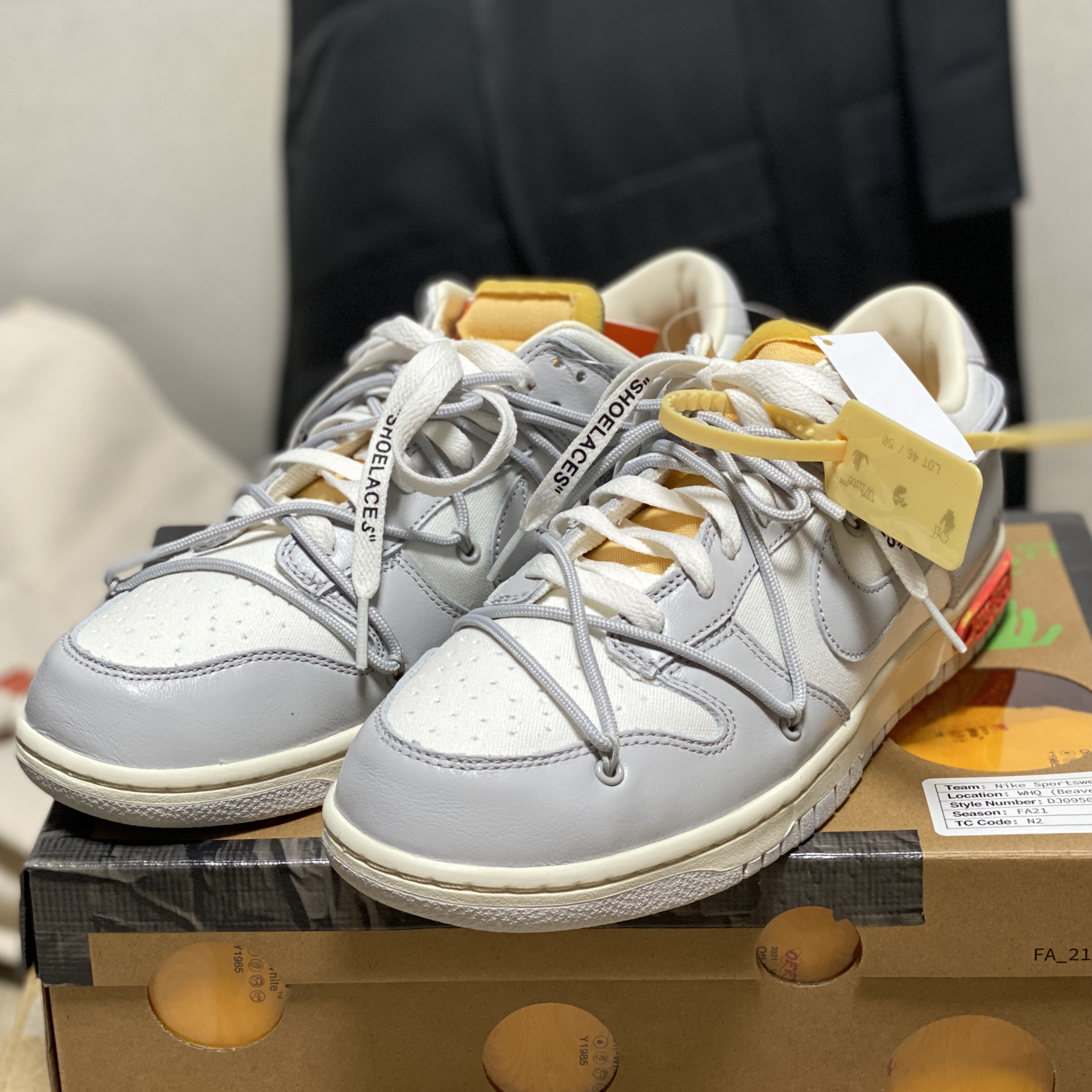 Nike x Off-White Dunk Low The 50 - Lot 46 착용 스타일 - 1