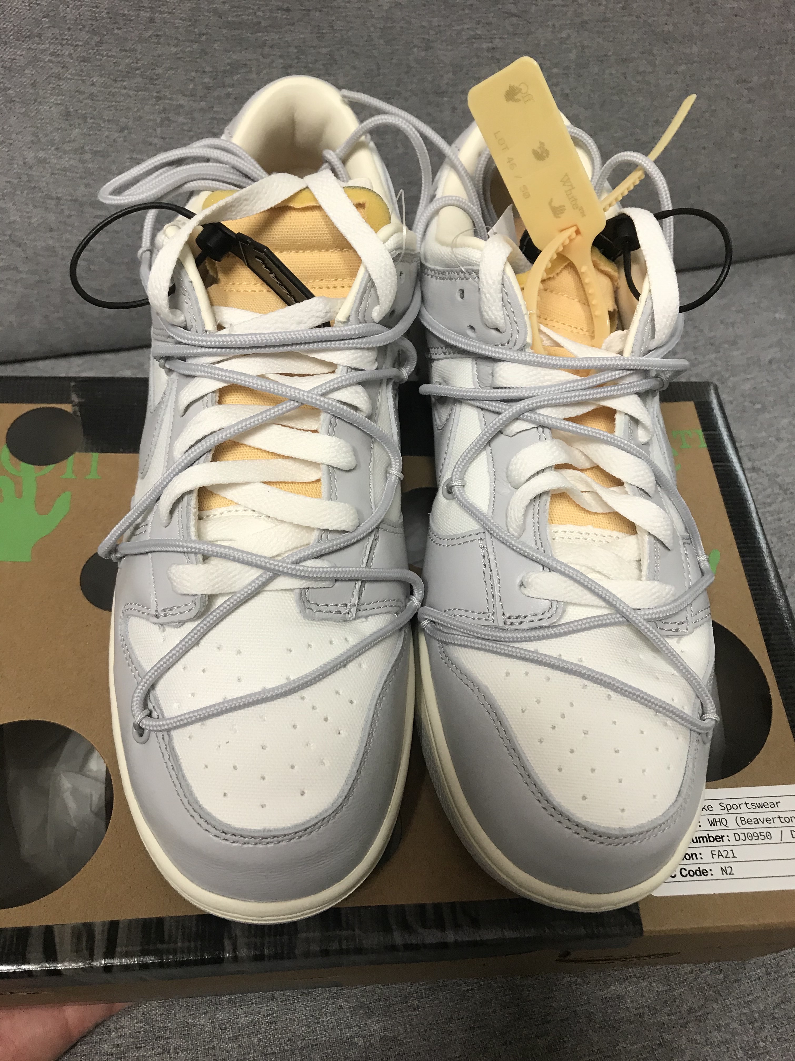 Nike x Off-White Dunk Low The 50 - Lot 46 착용 스타일 - 2