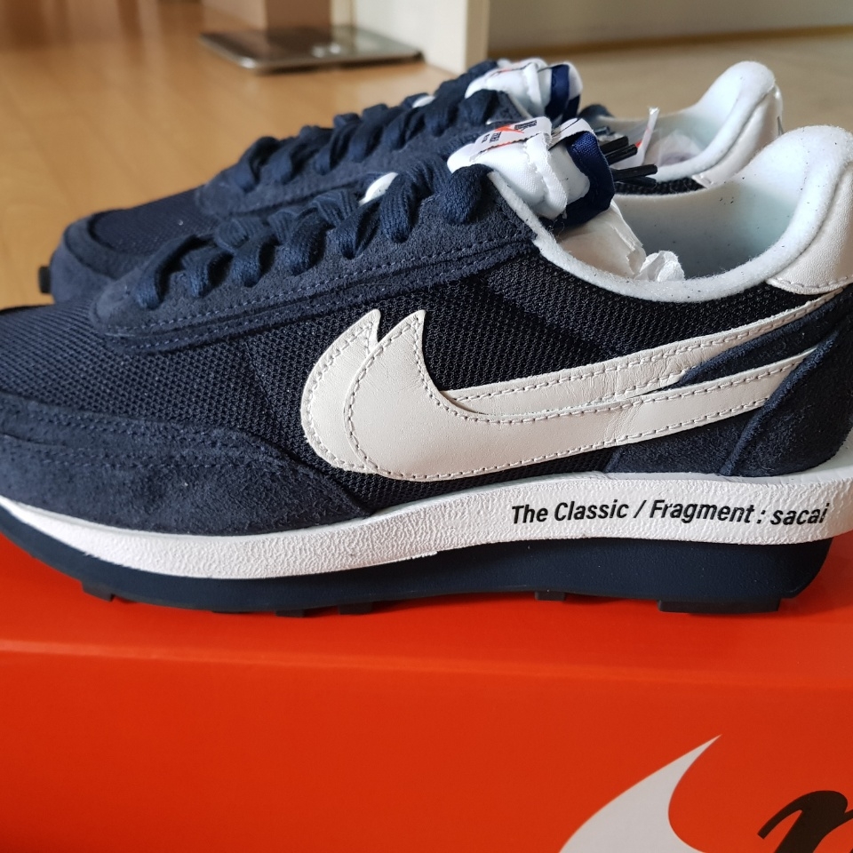 Nike x Sacai x Fragment LDWaffle Blackened Blue 착용 스타일