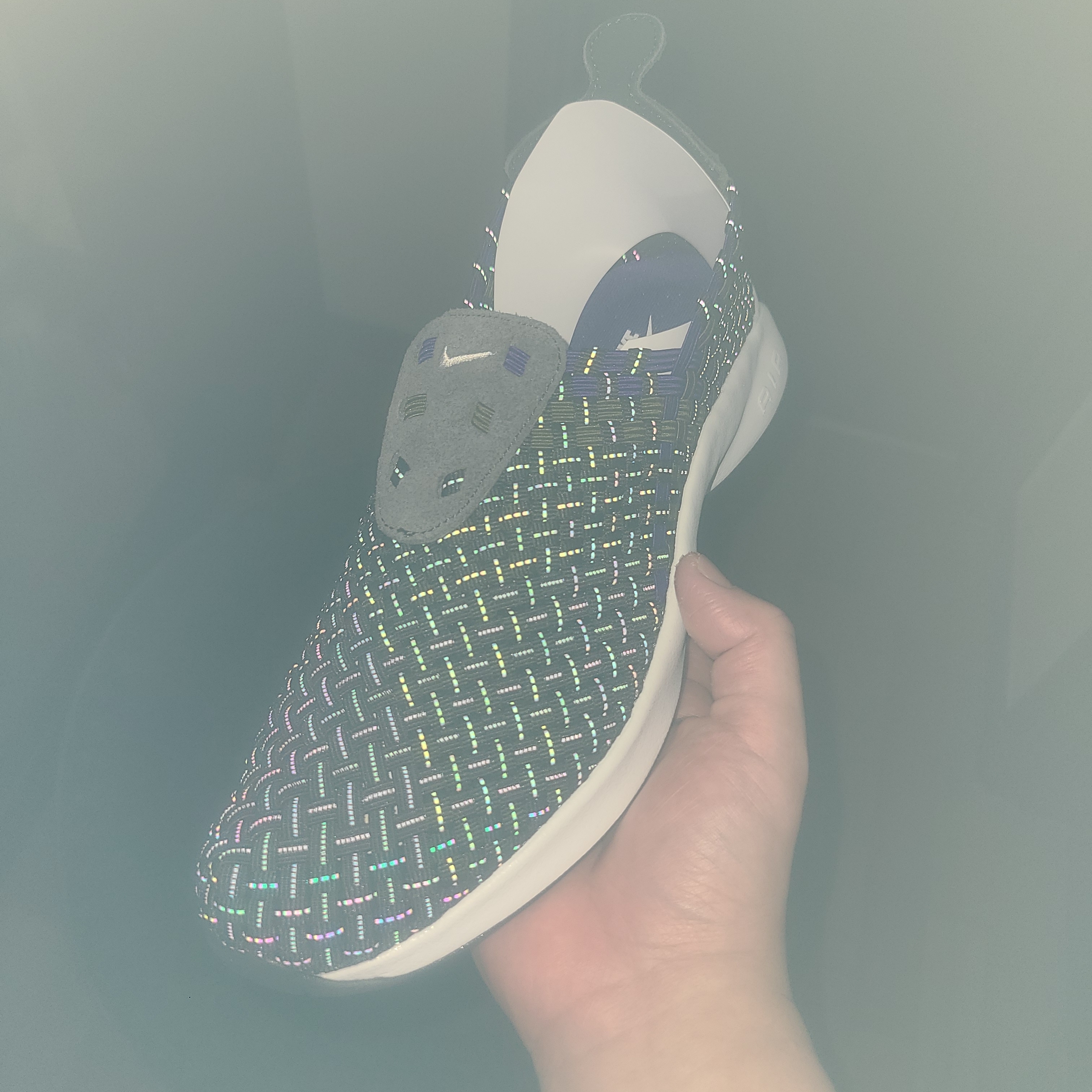 Nike Air Woven Black Court Purple 착용 스타일 - 2