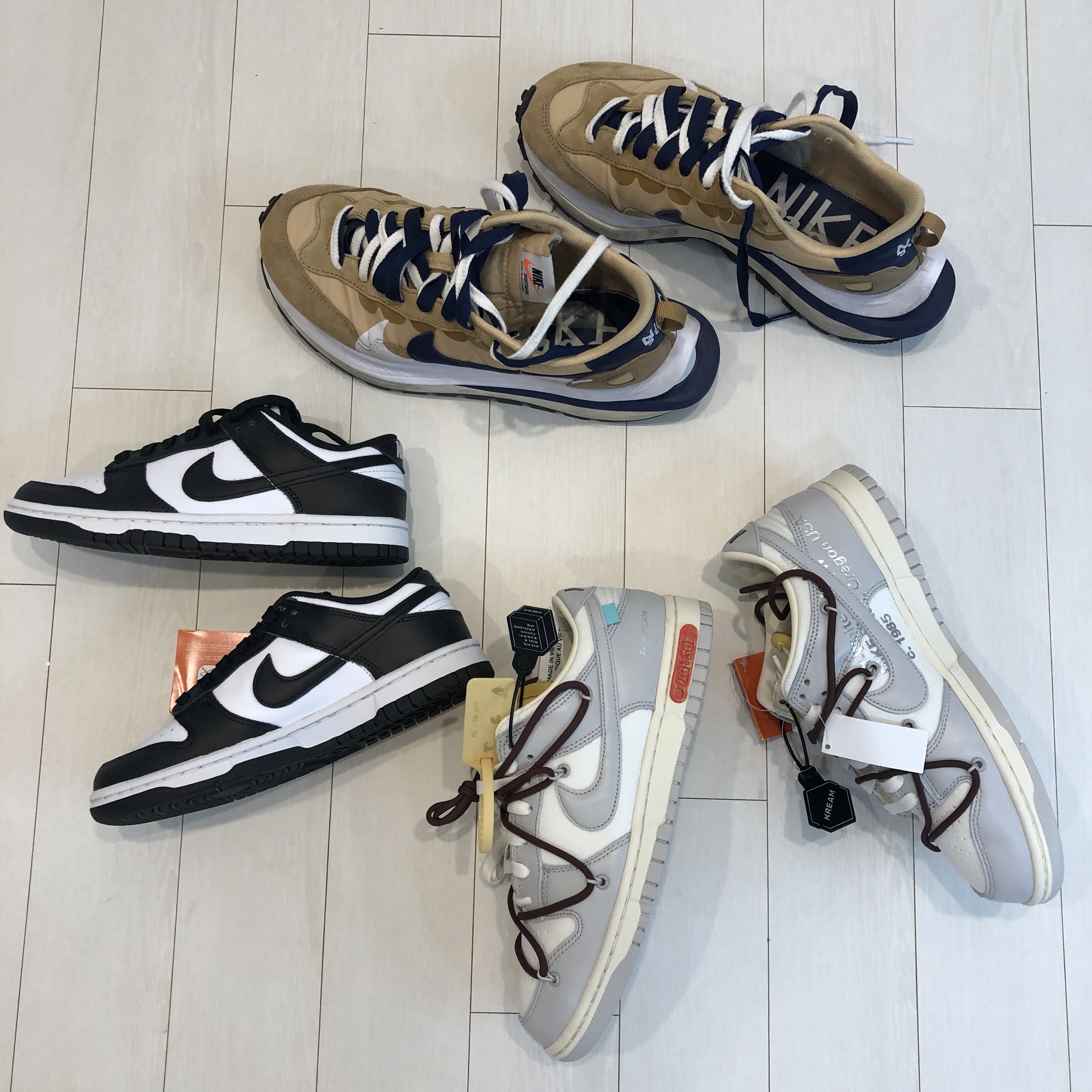 (W) Nike Dunk Low Black, Nike x Off-White Dunk Low The 50 - Lot 46 착용 스타일