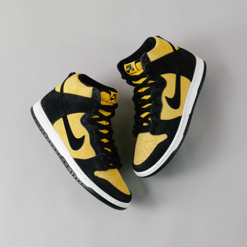 Nike SB Dunk High Pro Maize and Black 착용 스타일 - 1