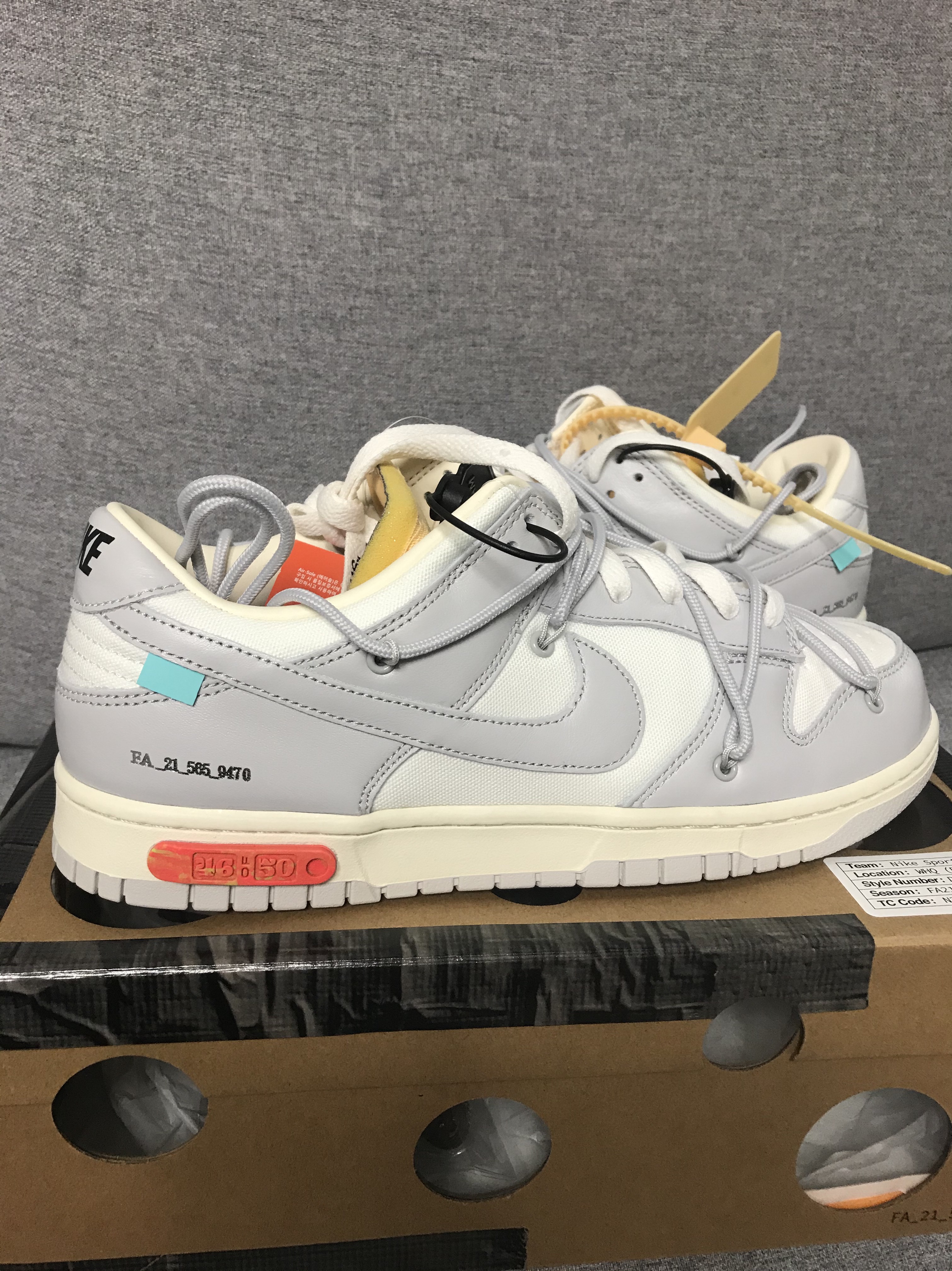 Nike x Off-White Dunk Low The 50 - Lot 46 착용 스타일 - 1