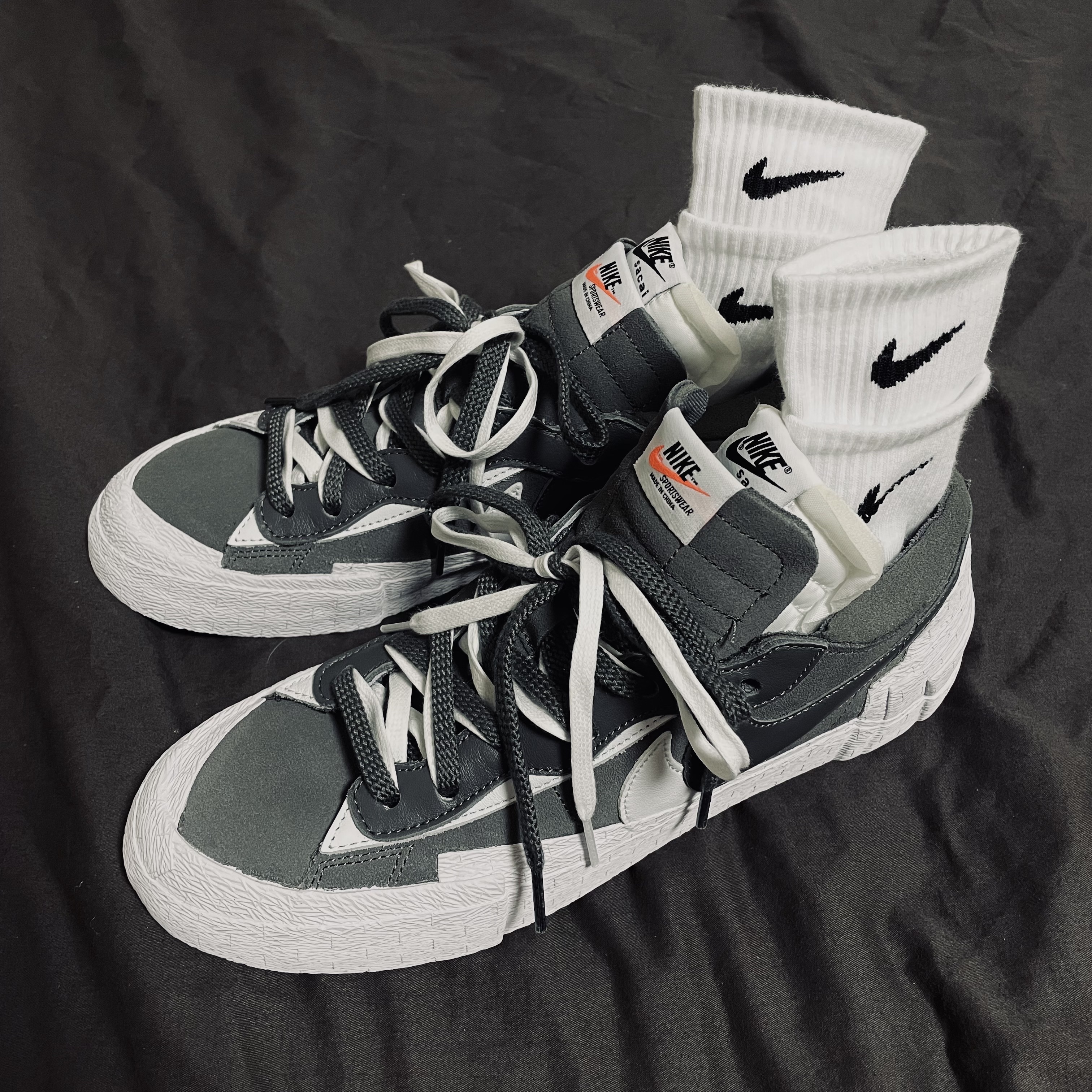 Nike x Sacai Blazer Low Iron Grey 착용 스타일