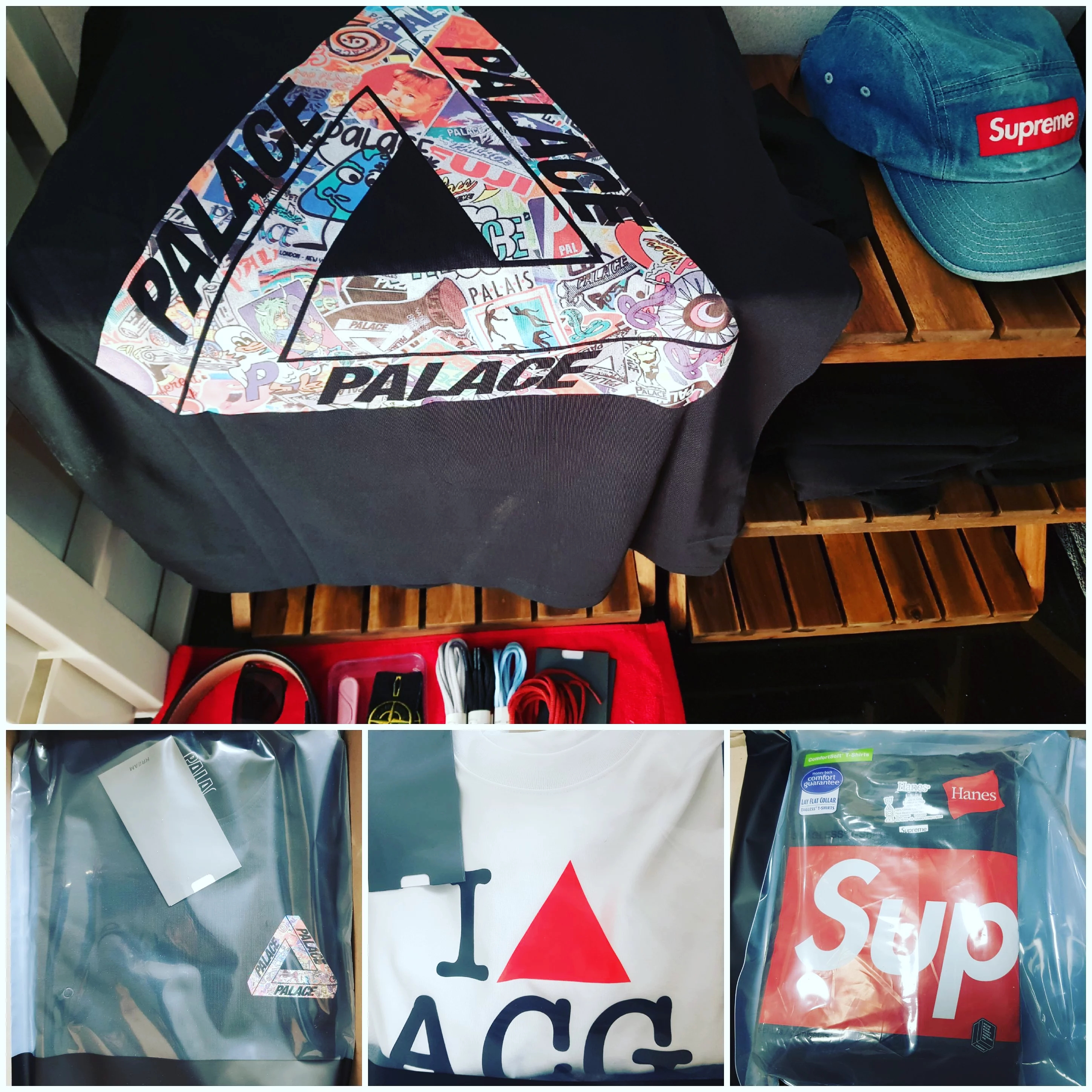 Palace Tri-Sticker Pack T-Shirt Black - 21FW, Nike NRG Heart ACG T-Shirt White - US/EU 착용 스타일