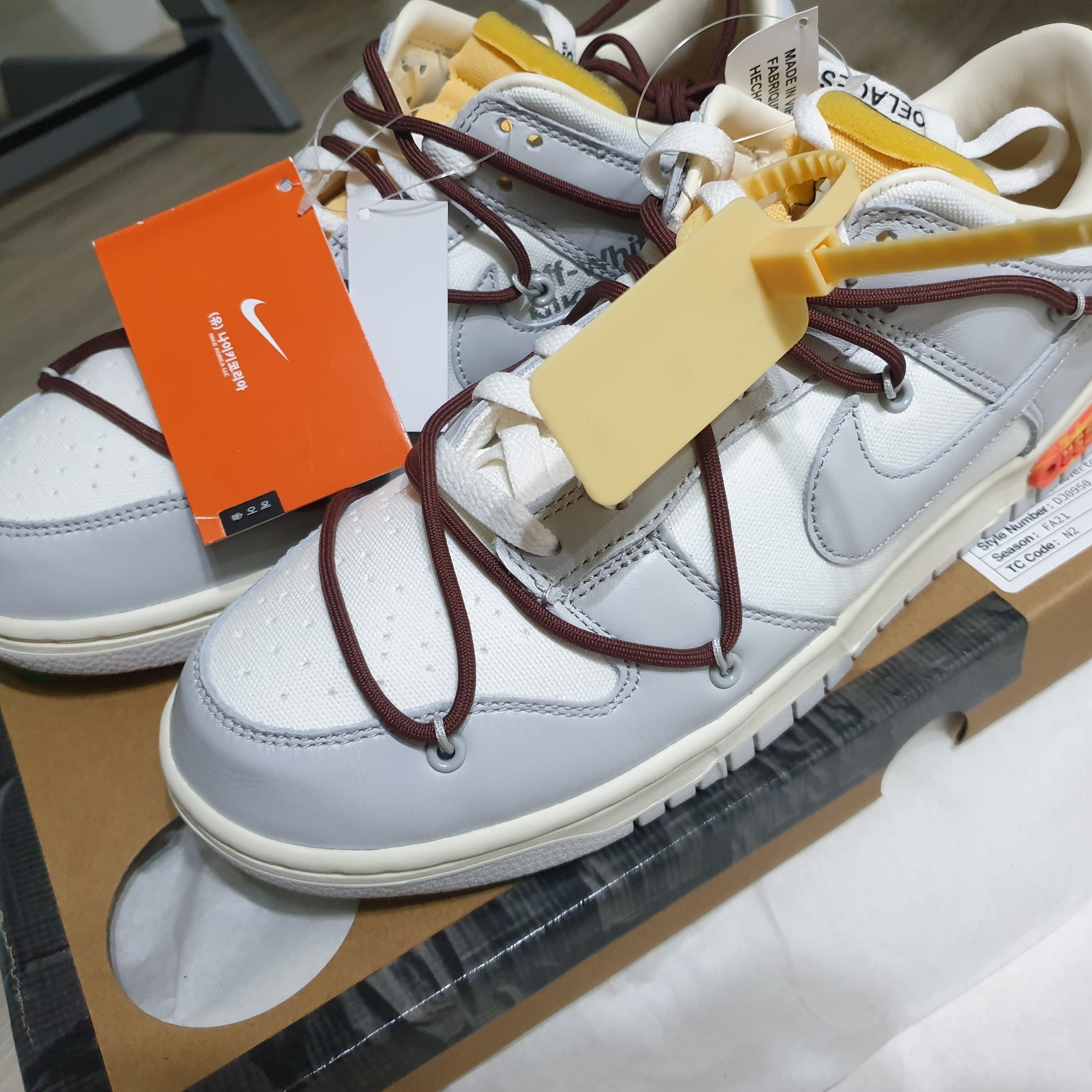 Nike x Off-White Dunk Low The 50 - Lot 46 착용 스타일 - 2