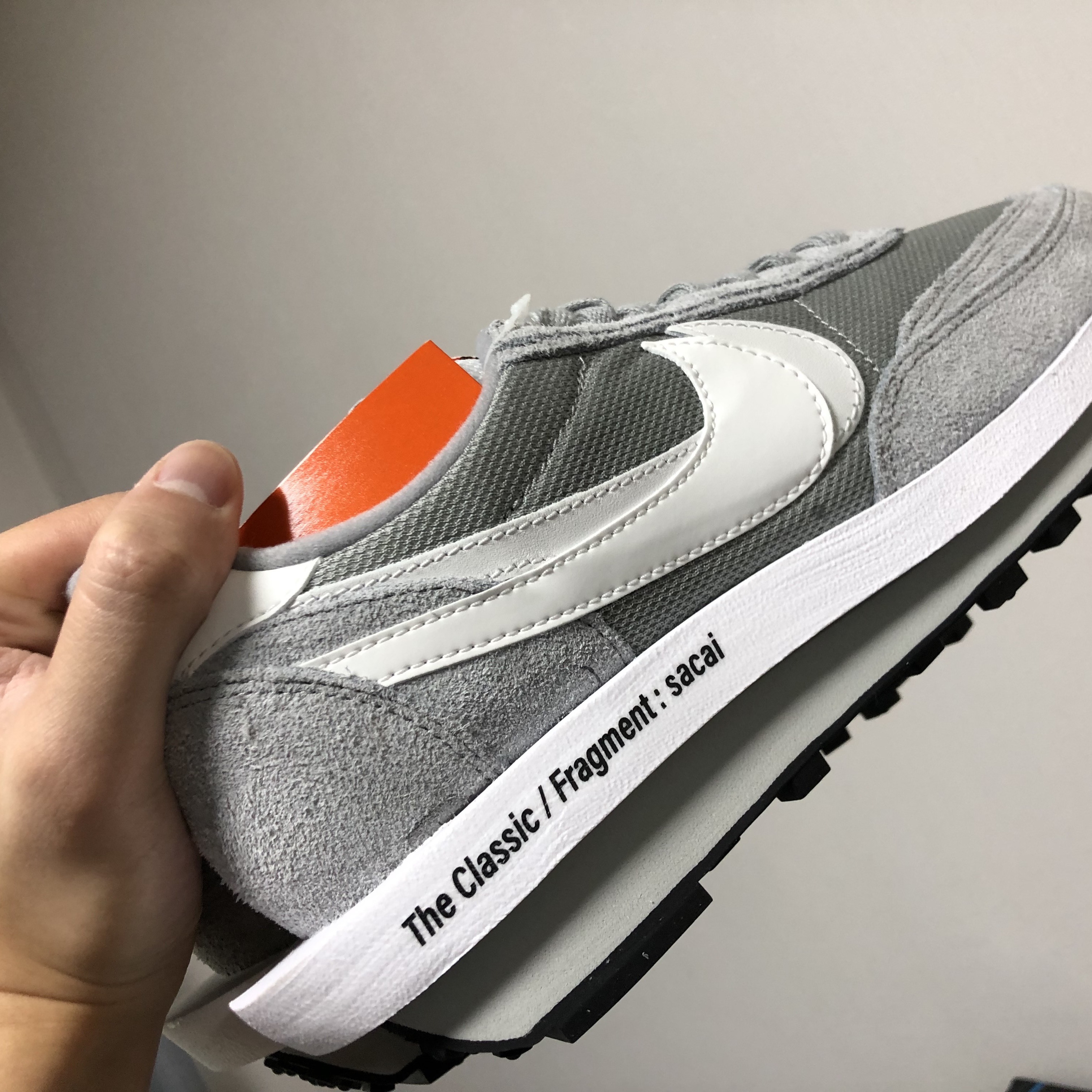 Nike x Sacai x Fragment LDWaffle Light Smoke Grey 착용 스타일