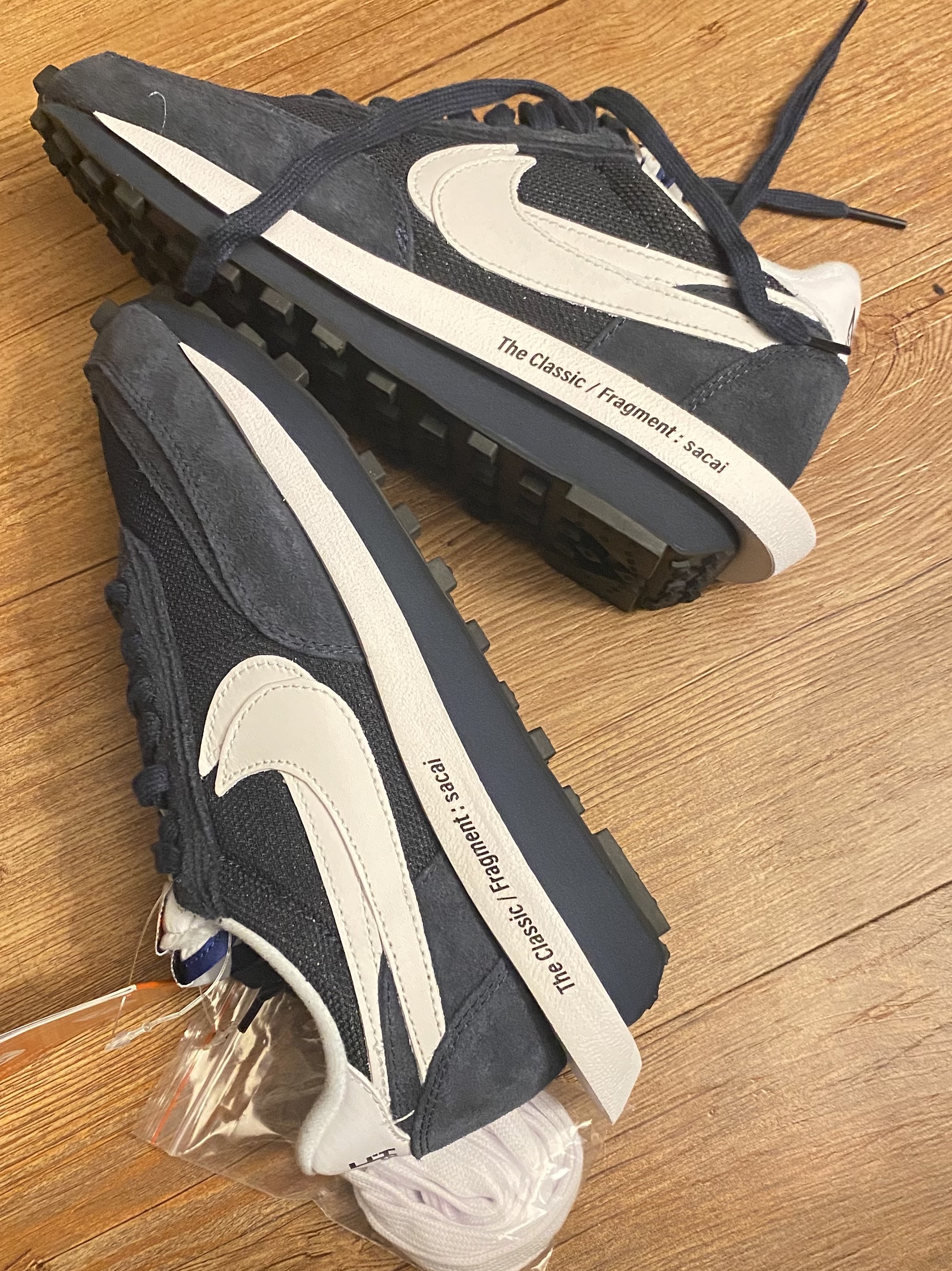Nike x Sacai x Fragment LDWaffle Blackened Blue 착용 스타일