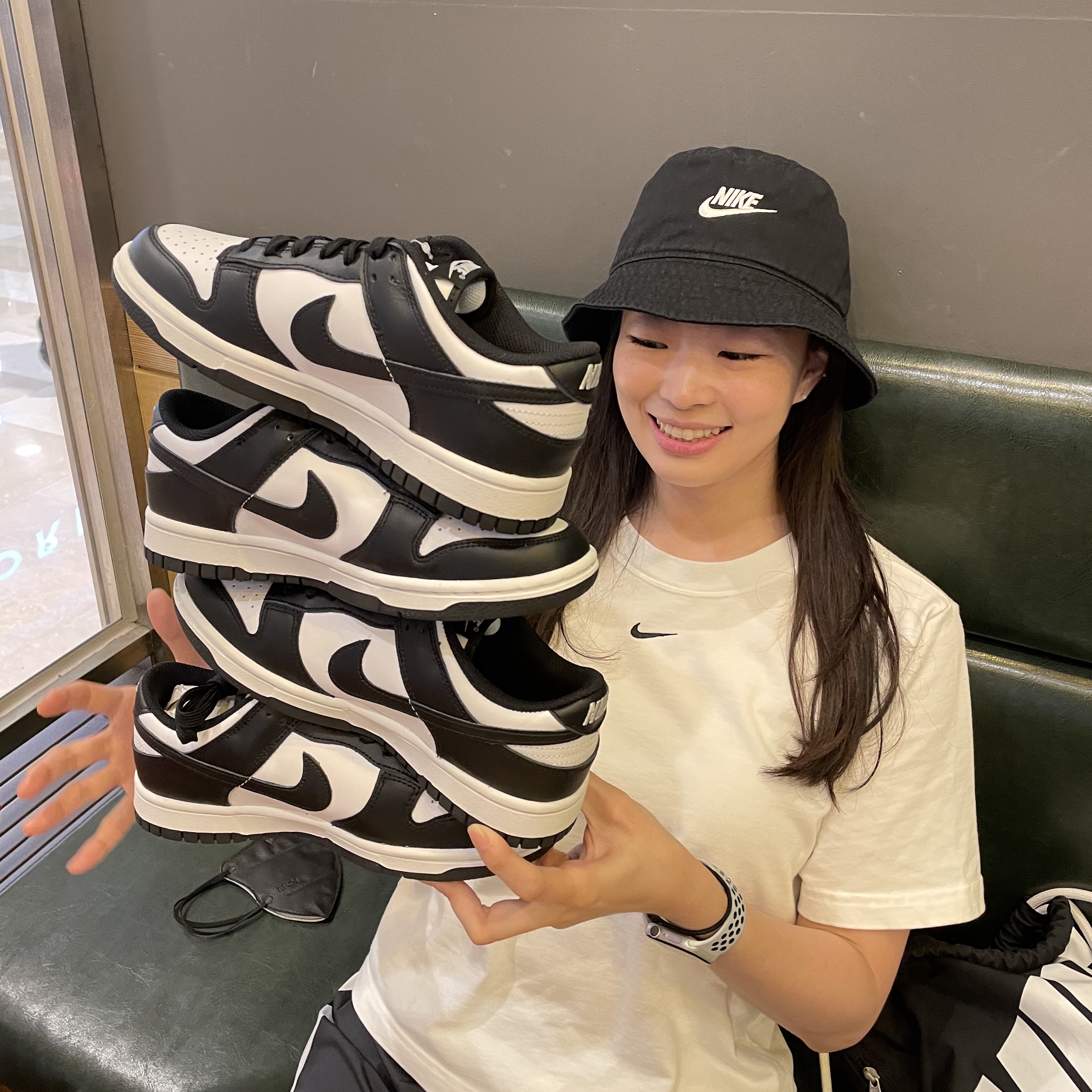 (W) Nike Dunk Low Black 착용 스타일