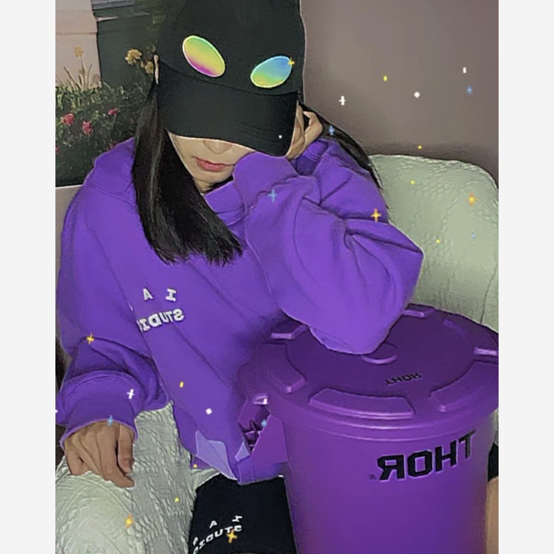 IAB Studio x Thor Set Purple, IAB Studio x Thor Hoodie Purple 착용 스타일 - 2